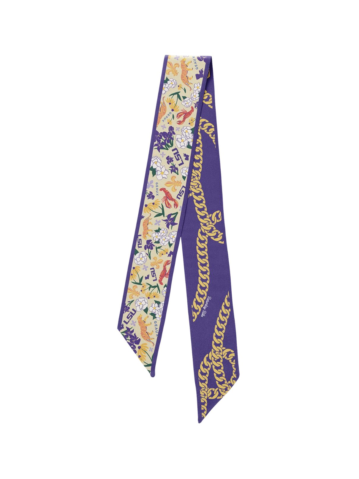 Saturday Silks LSU Tigers Skinny Scarf