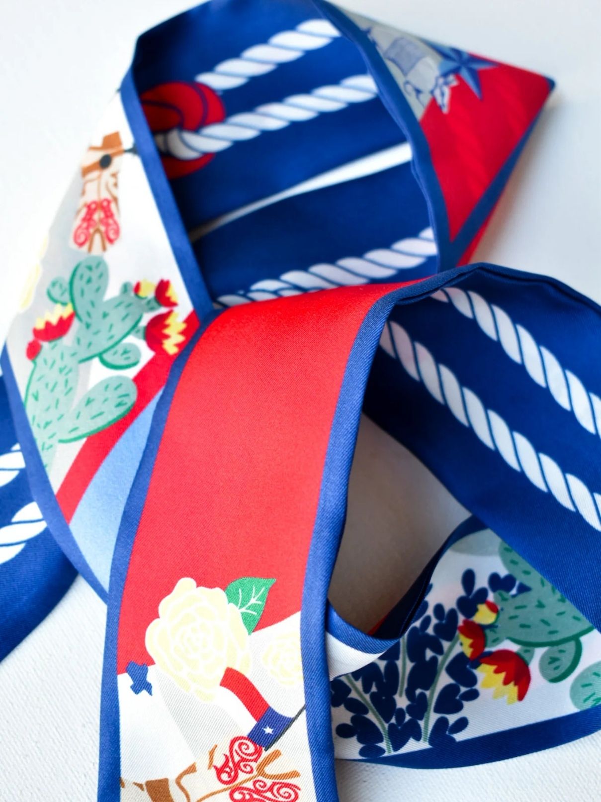 Saturday Silks Lone Star State Skinny Scarf