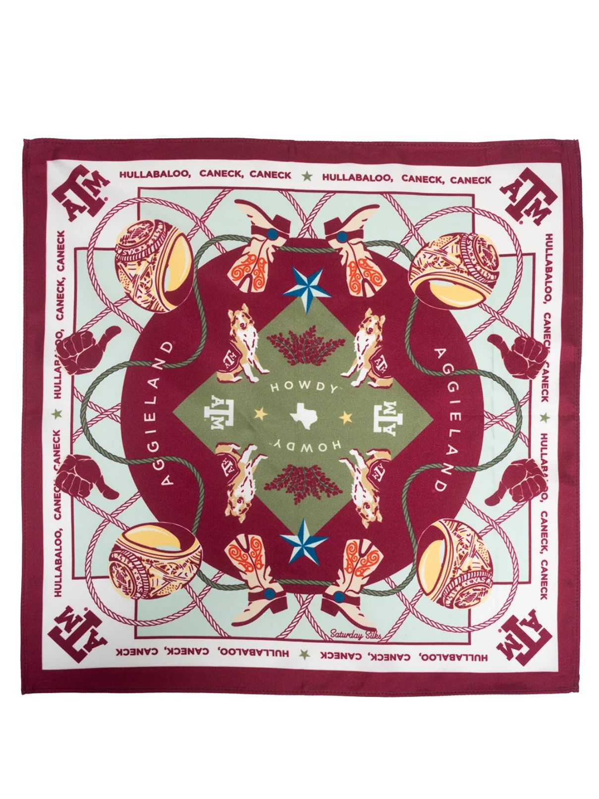 Saturday Silks Pocket Scarf Texas A&M Aggies