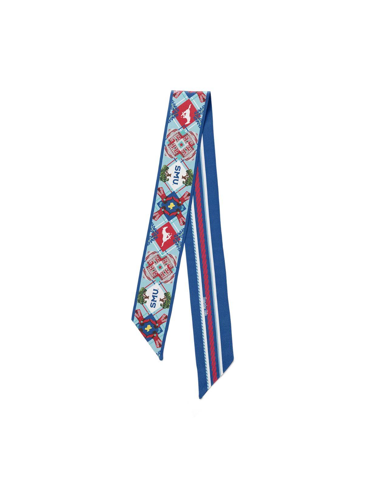 Saturday Silks SMU All-Star Skinny Scarf