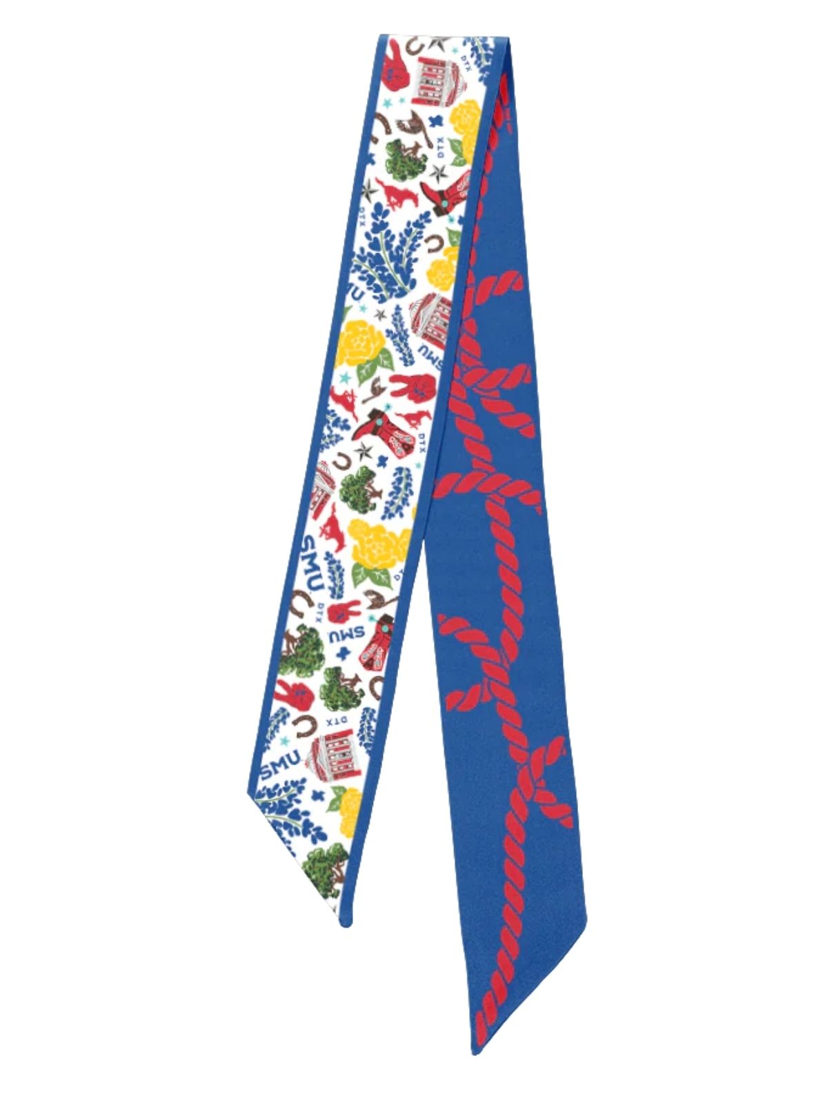 Saturday Silks SMU Mustangs Skinny Scarf