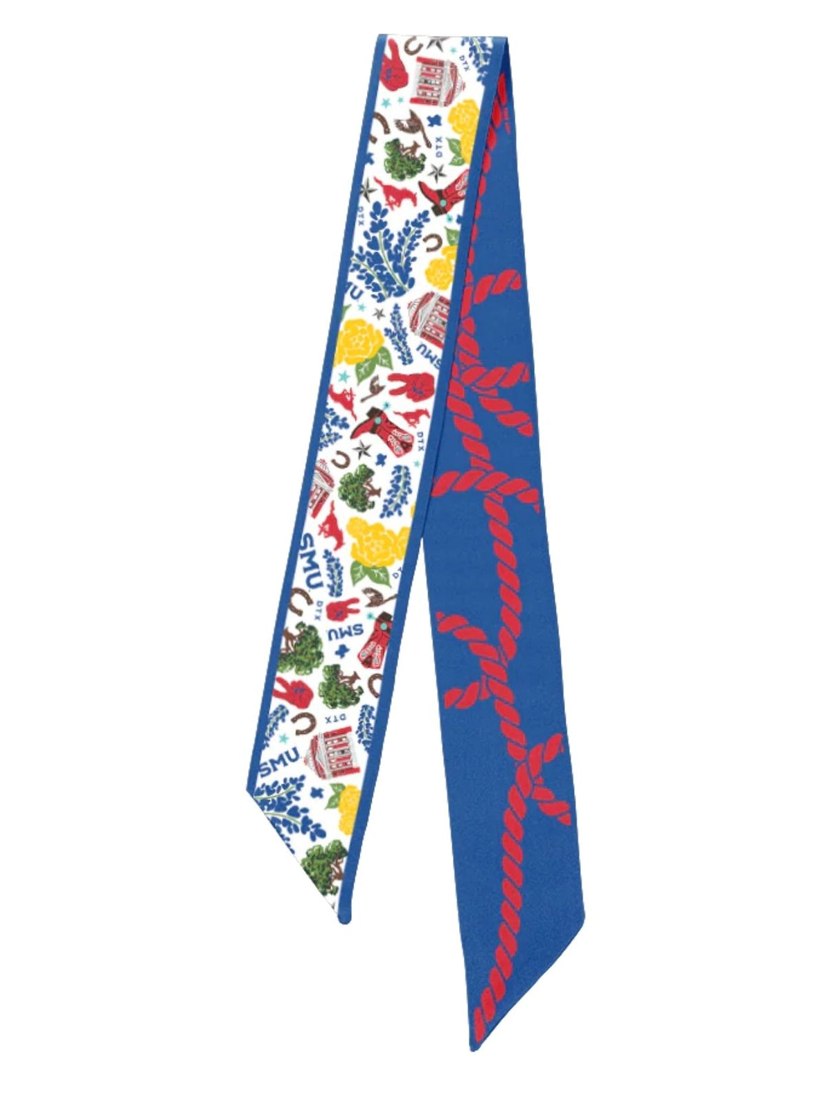 Saturday Silks SMU Mustangs Skinny Scarf