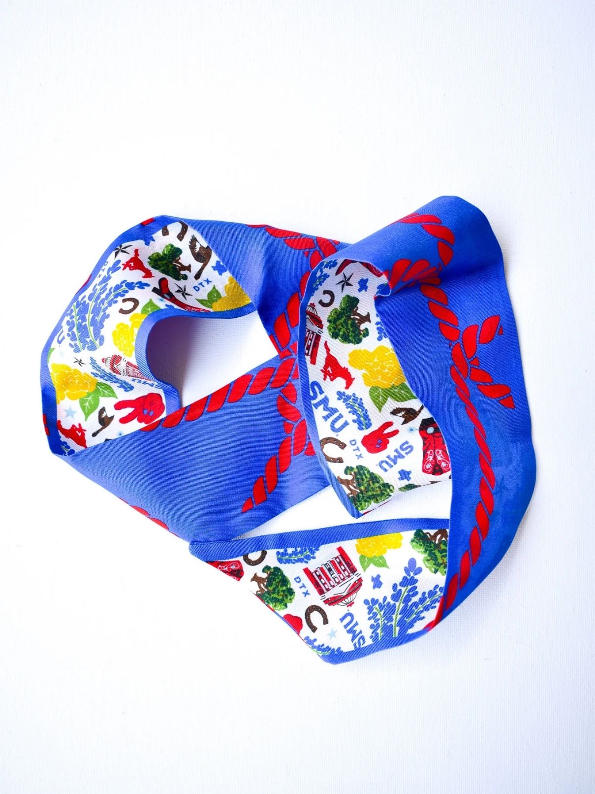 Saturday Silks SMU Mustangs Skinny Scarf