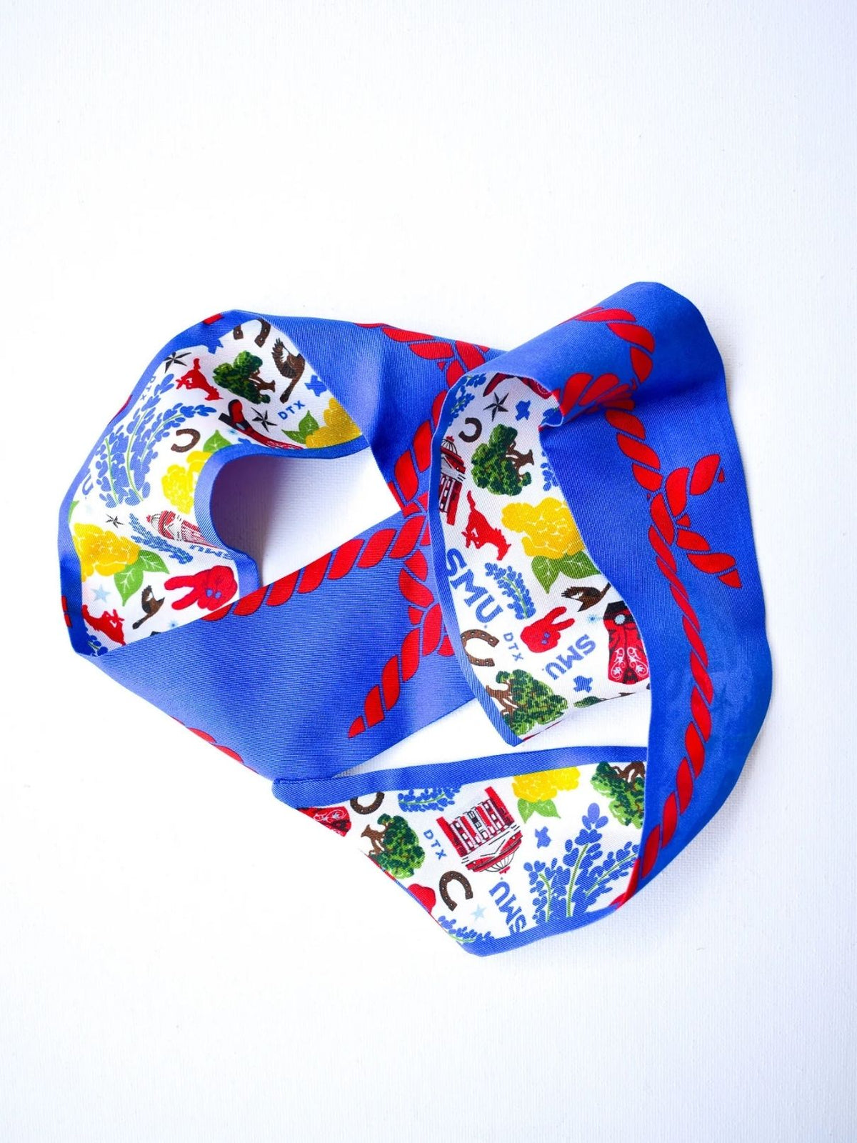 Saturday Silks SMU Mustangs Skinny Scarf