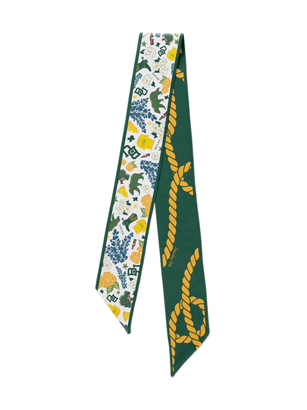 Saturday Silks Skinny Scarf Baylor Bears