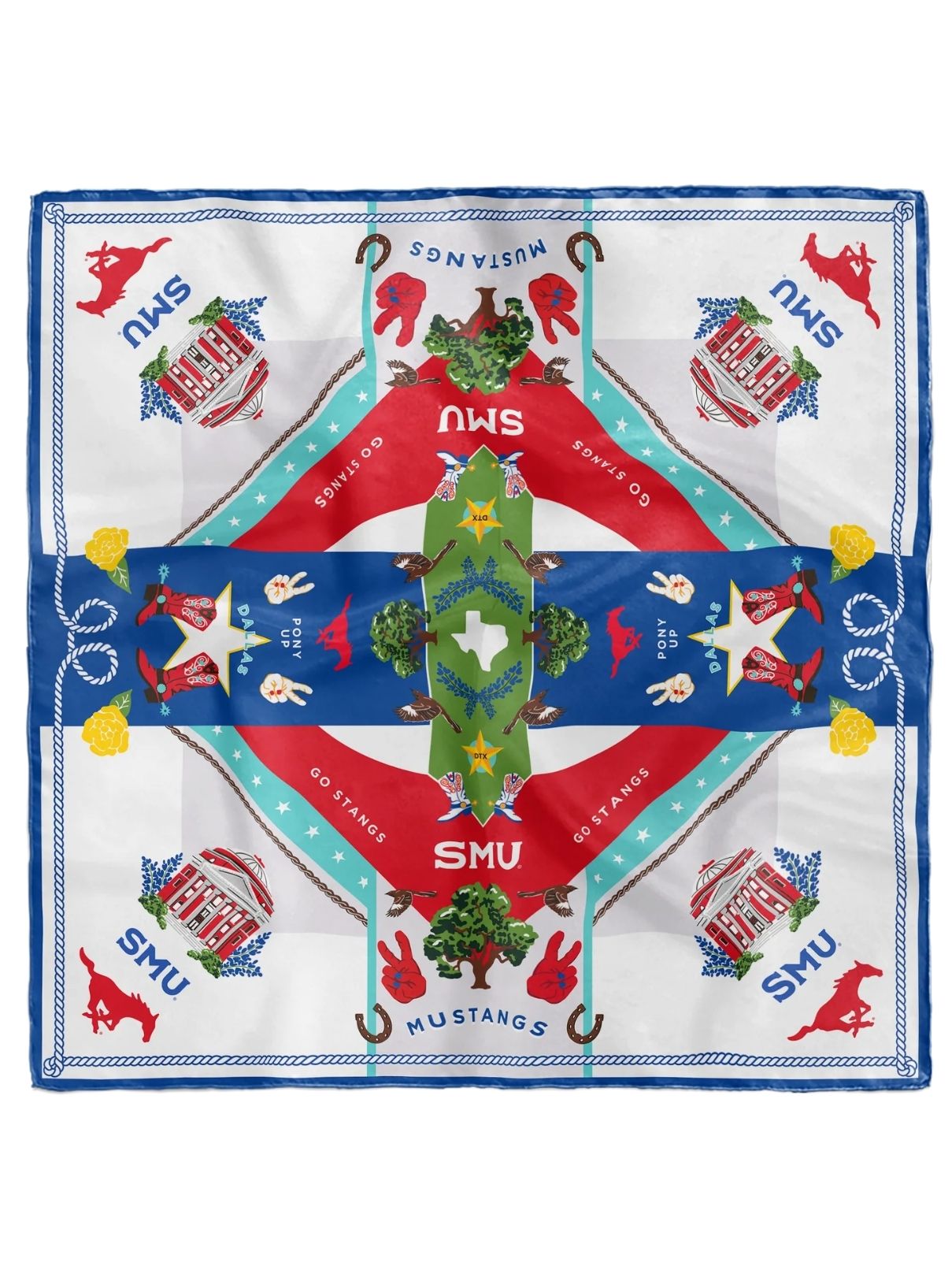Saturday Silks Smu Mustangs Saturday Scarf