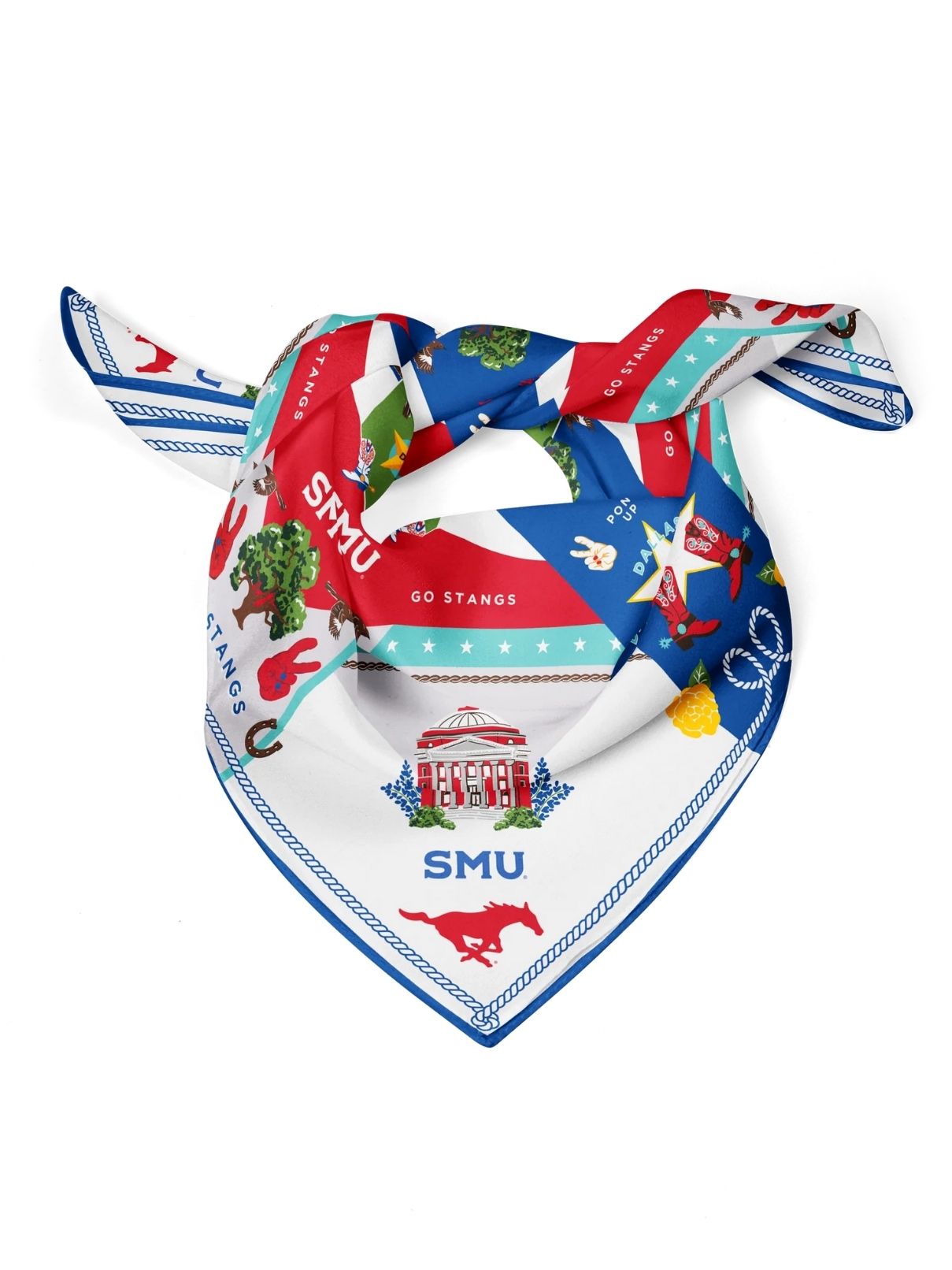 Saturday Silks Smu Mustangs Saturday Scarf