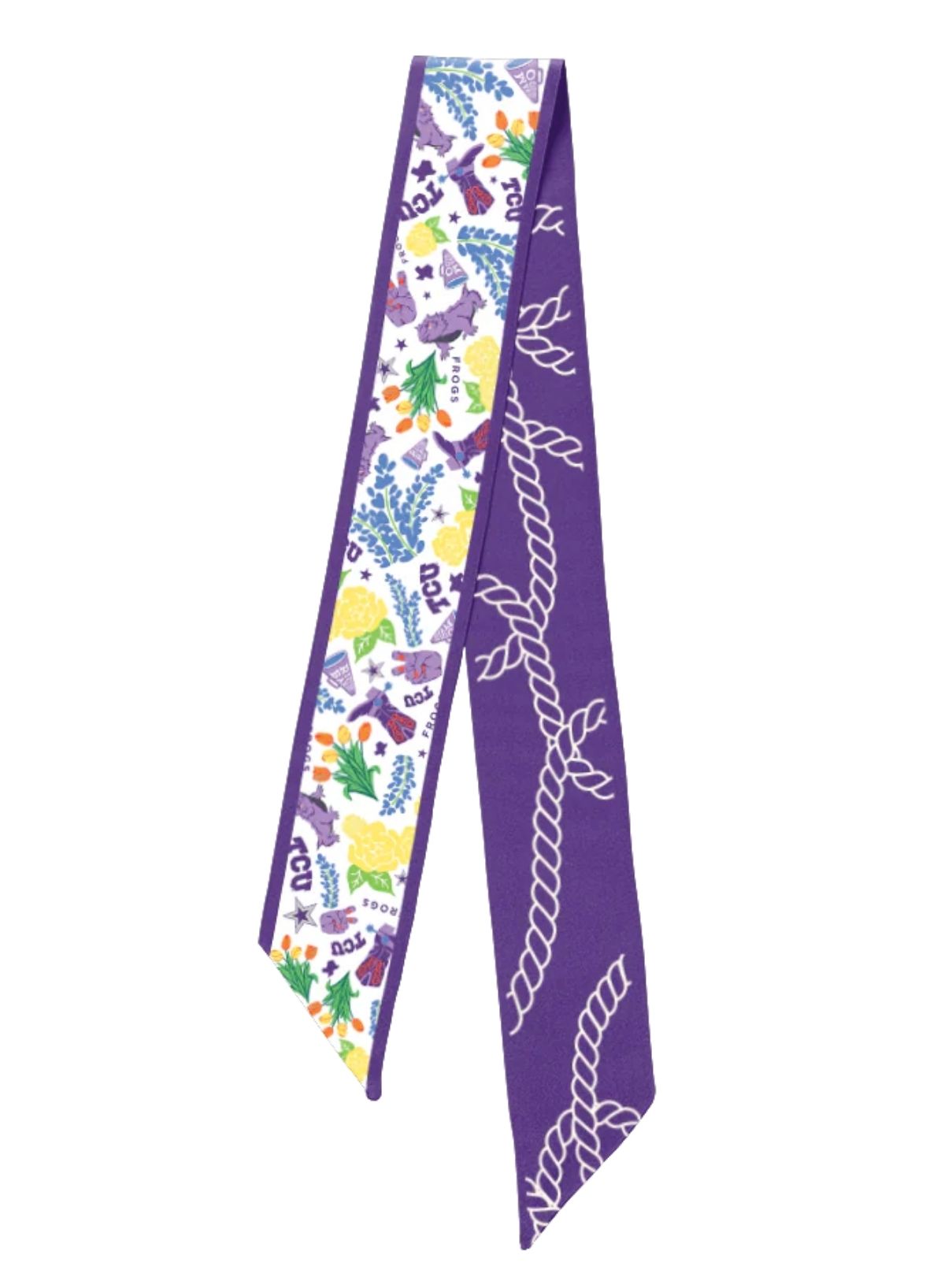 Saturday Silks TCU Horned Frogs Skinny Scarf