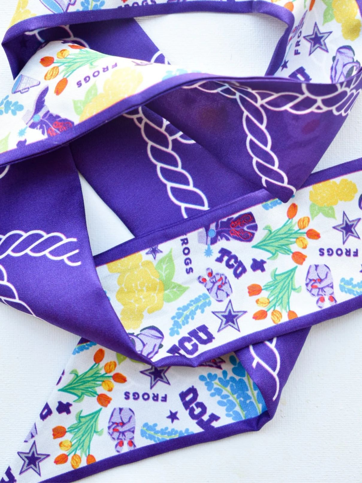 Saturday Silks TCU Horned Frogs Skinny Scarf