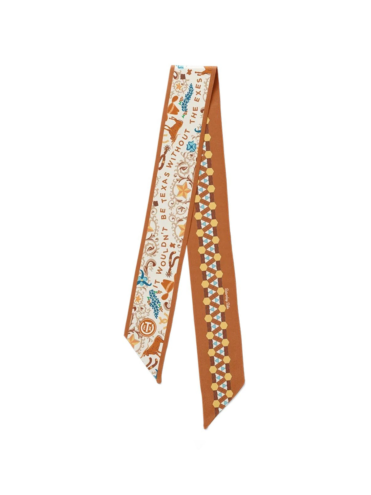 Saturday Silks Texas Exes Legacy Skinny Scarf