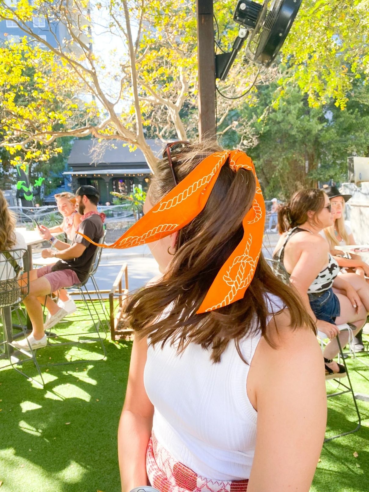 Saturday Silks Texas Longhorn Skinny Scarf
