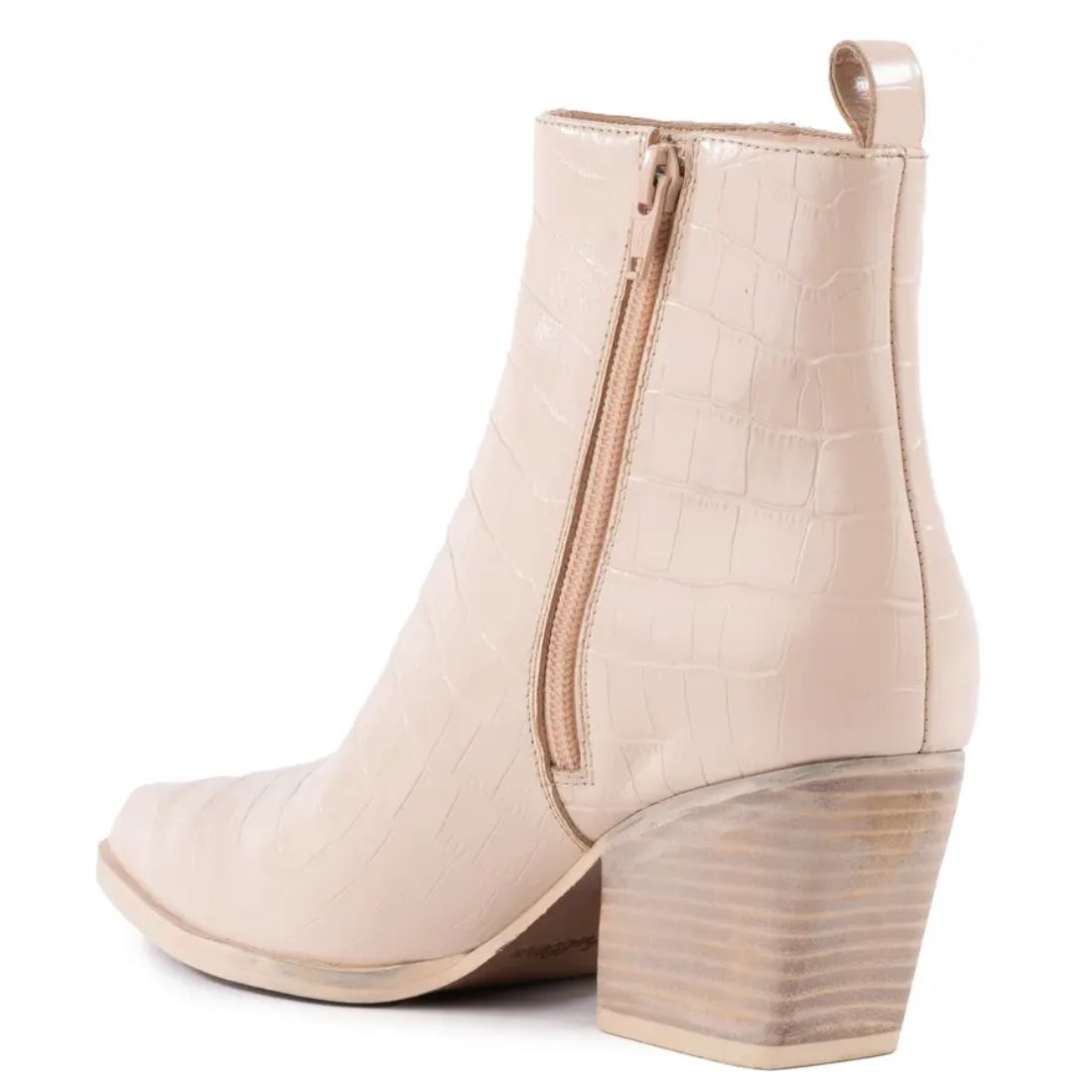 Seychelles Abroad Boot in Cream Croco