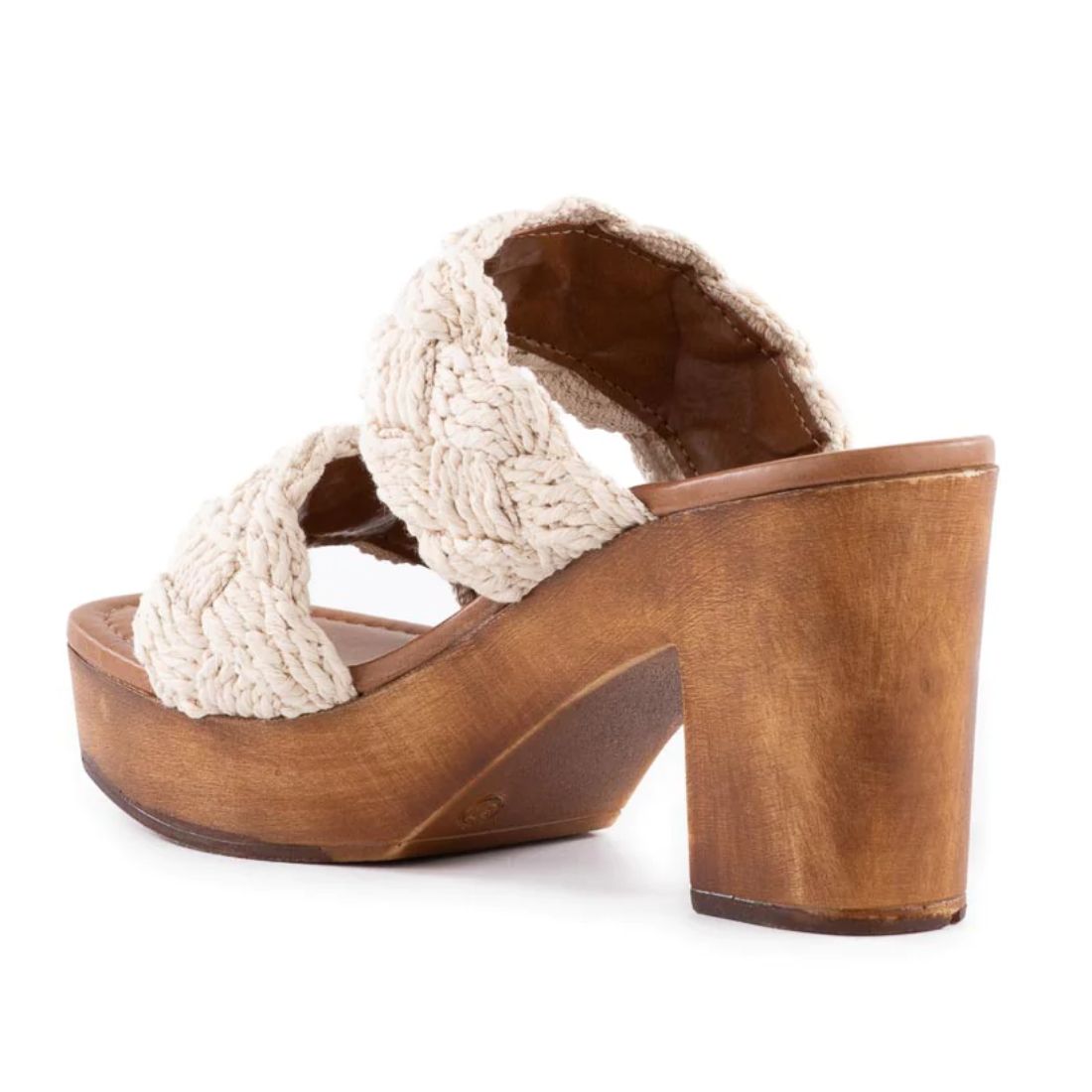 Seychelles Smoke Show Heel in Natural Macrame