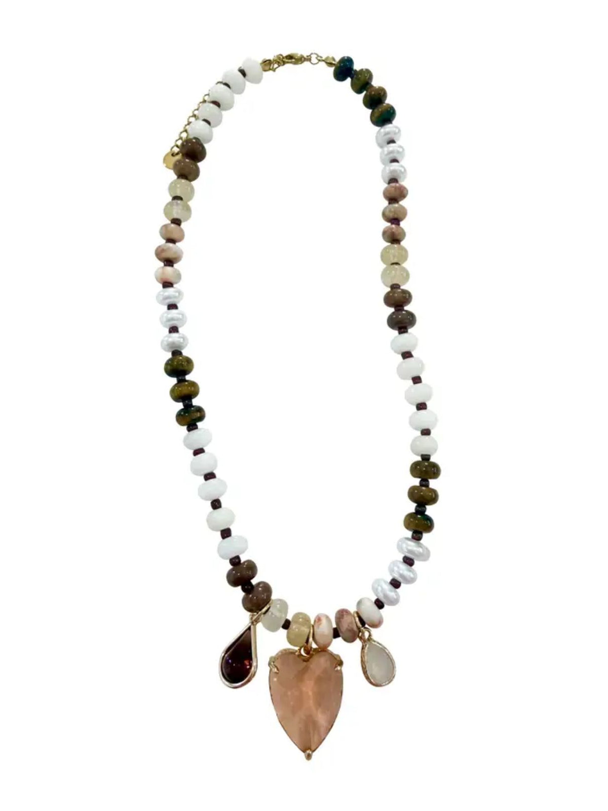 Simon Beaded CZ Necklace in Neutral