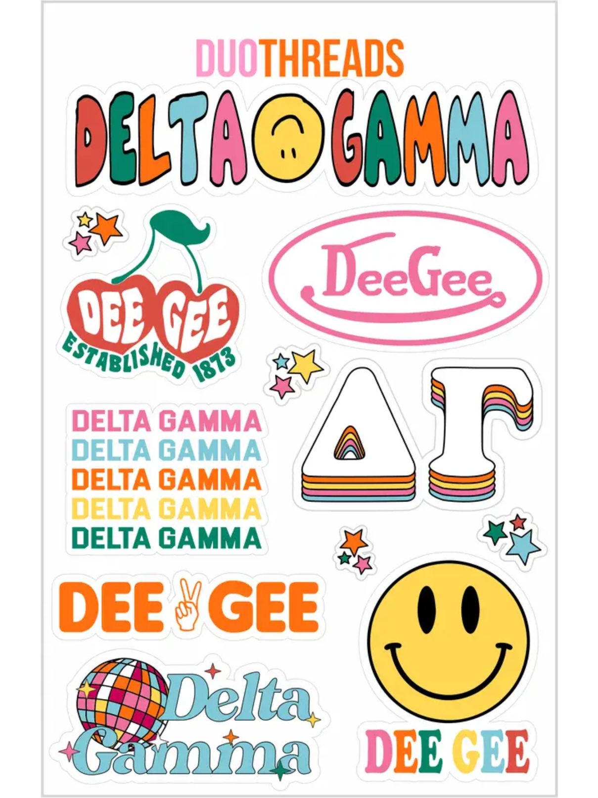 Sorority Stickers Delta Gamma