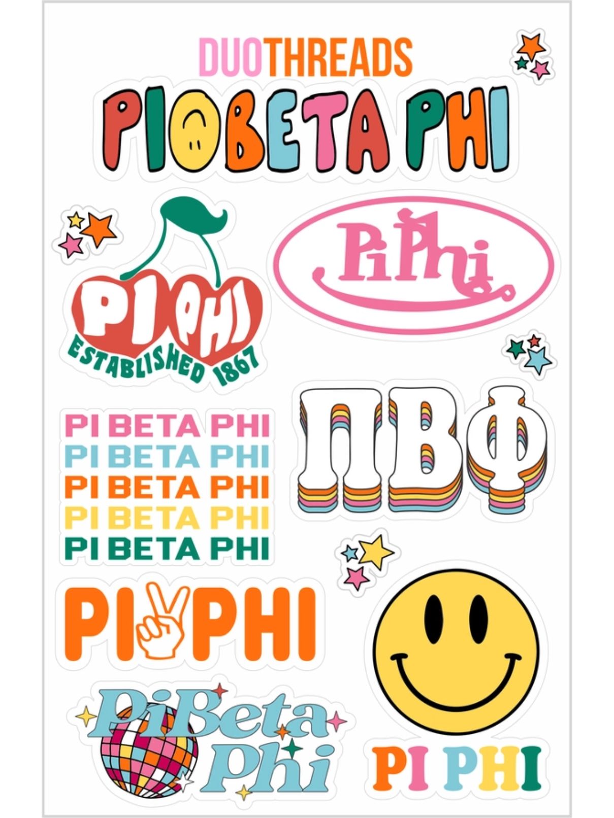 Sorority Stickers Pi Phi