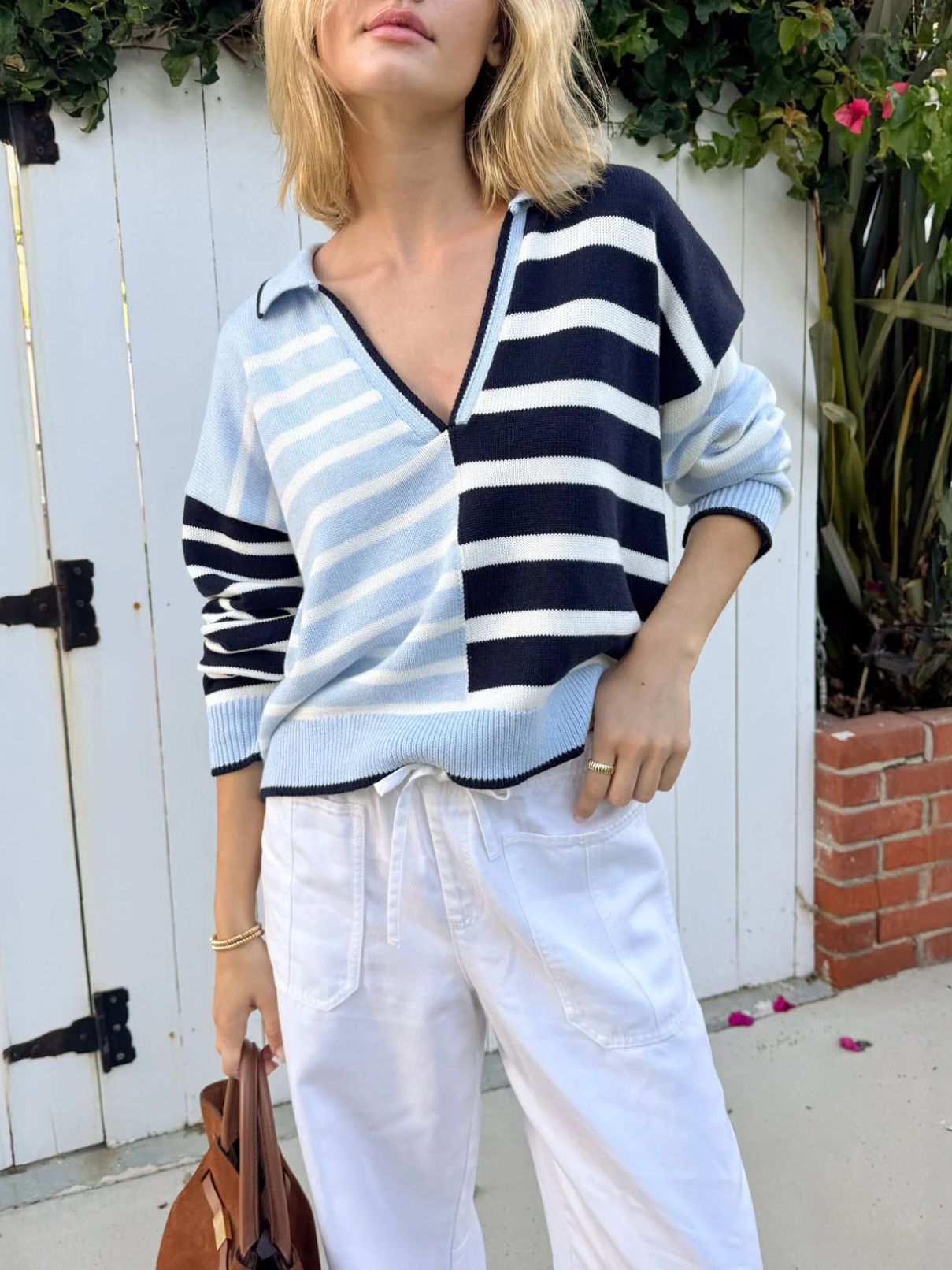 Splendid Arden Stripe in Navy/Sea/White