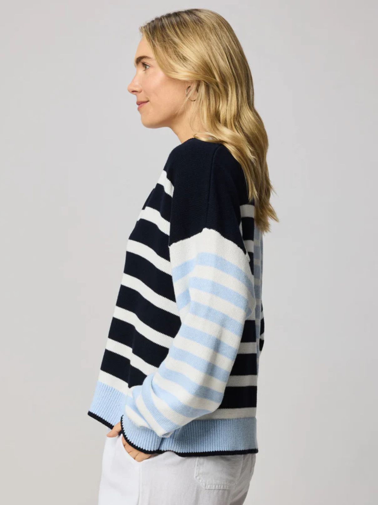 Splendid Arden Stripe in Navy/Sea/White
