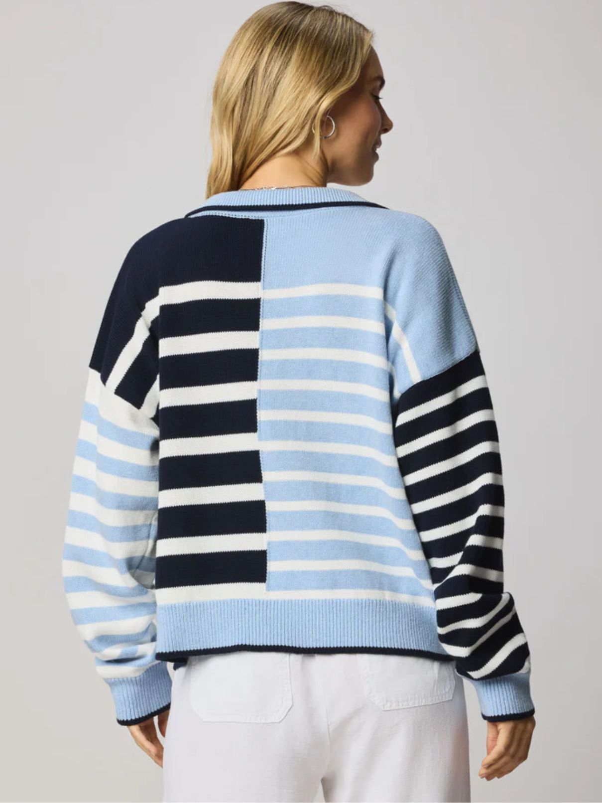 Splendid Arden Stripe in Navy/Sea/White