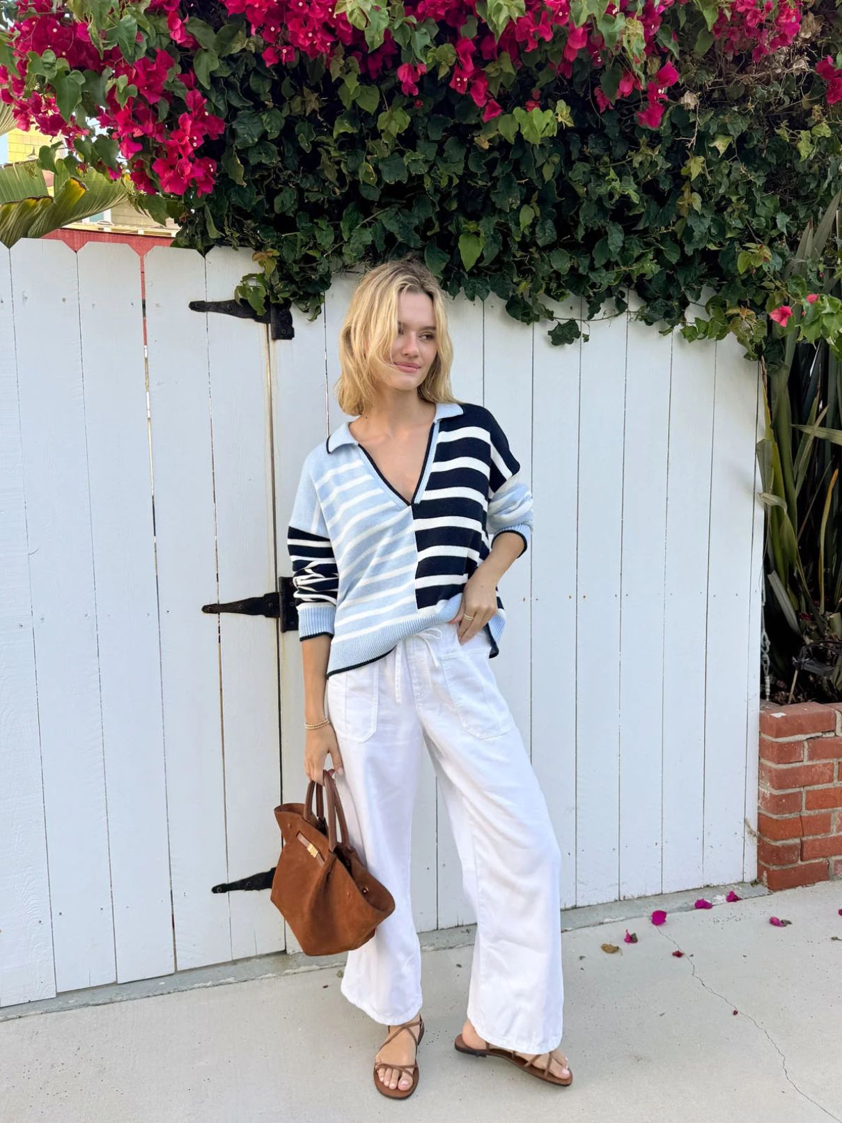 Splendid Arden Stripe in Navy/Sea/White