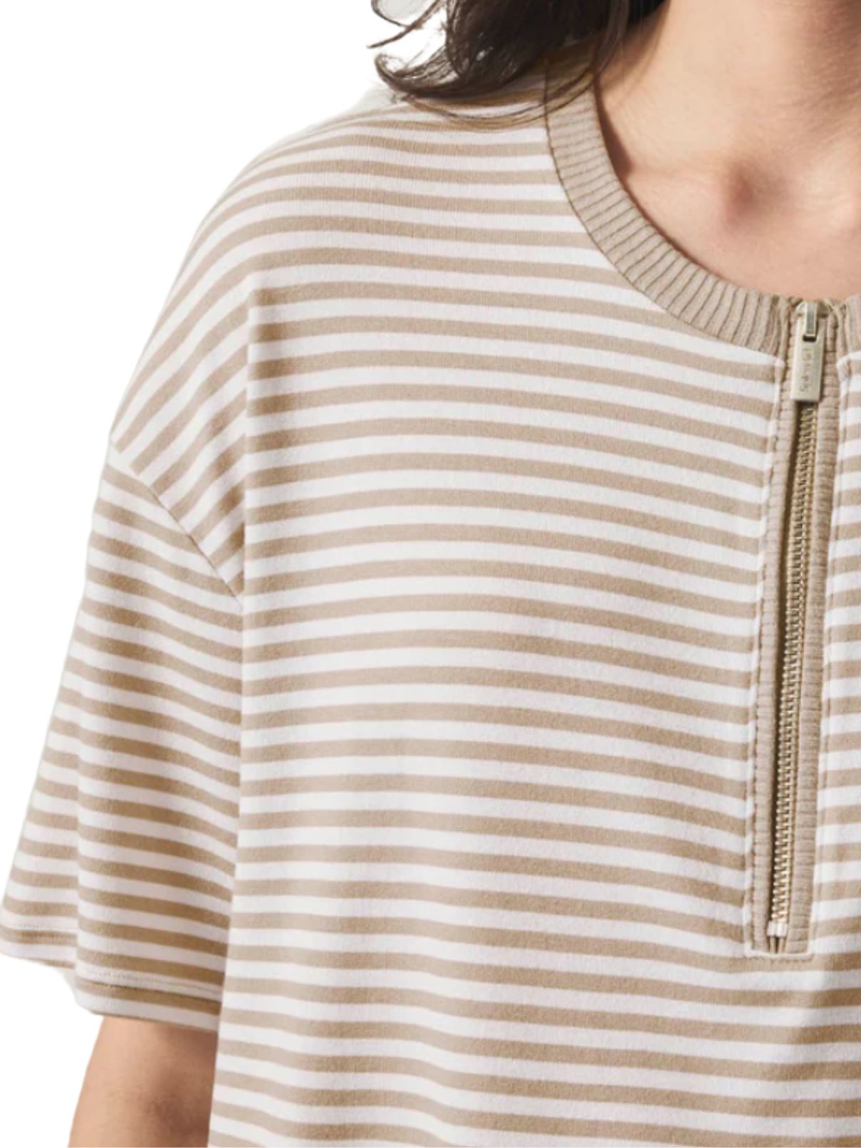 Splendid Brooke Stripe Top in Fawn