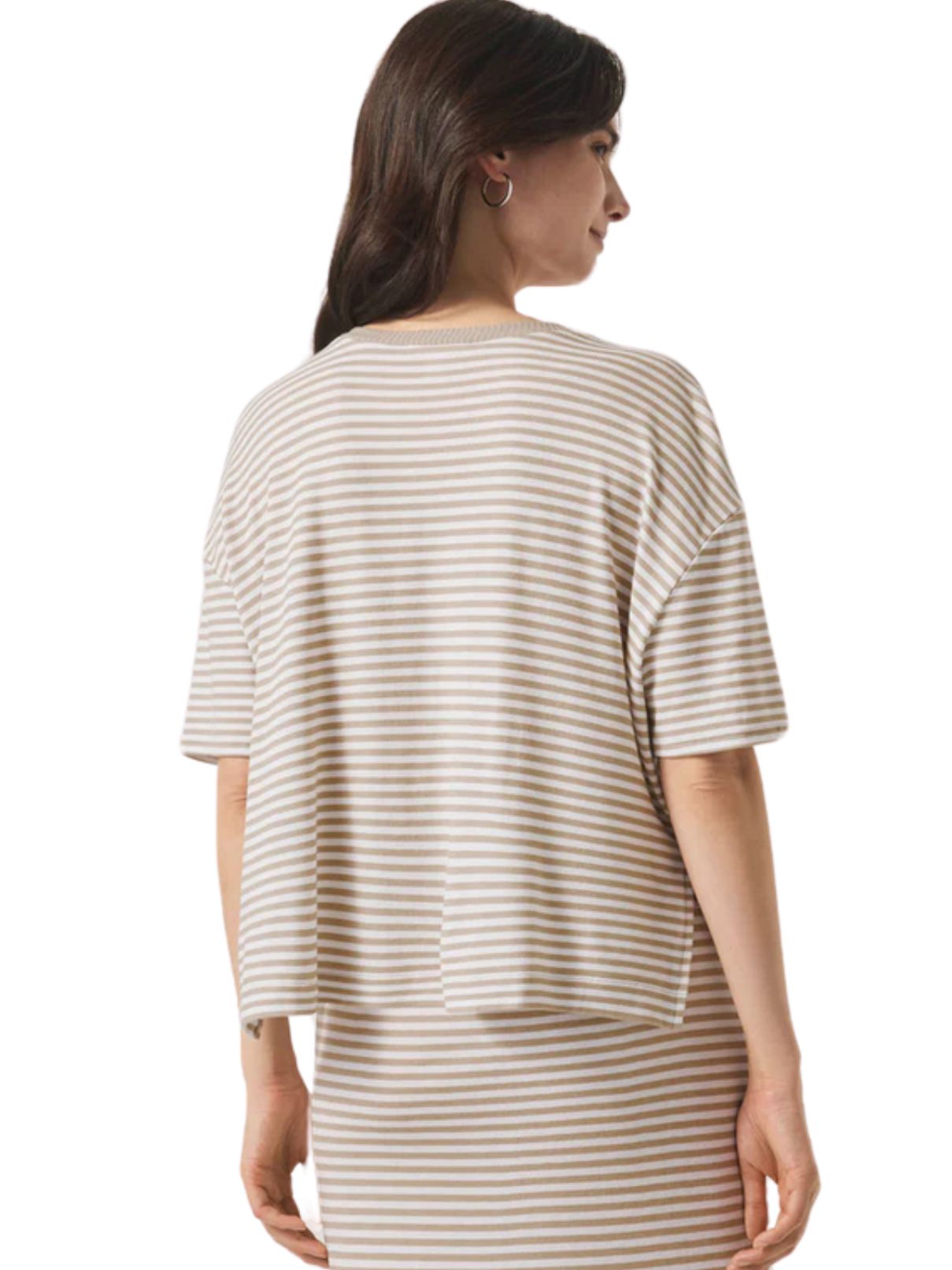 Splendid Brooke Stripe Top in Fawn