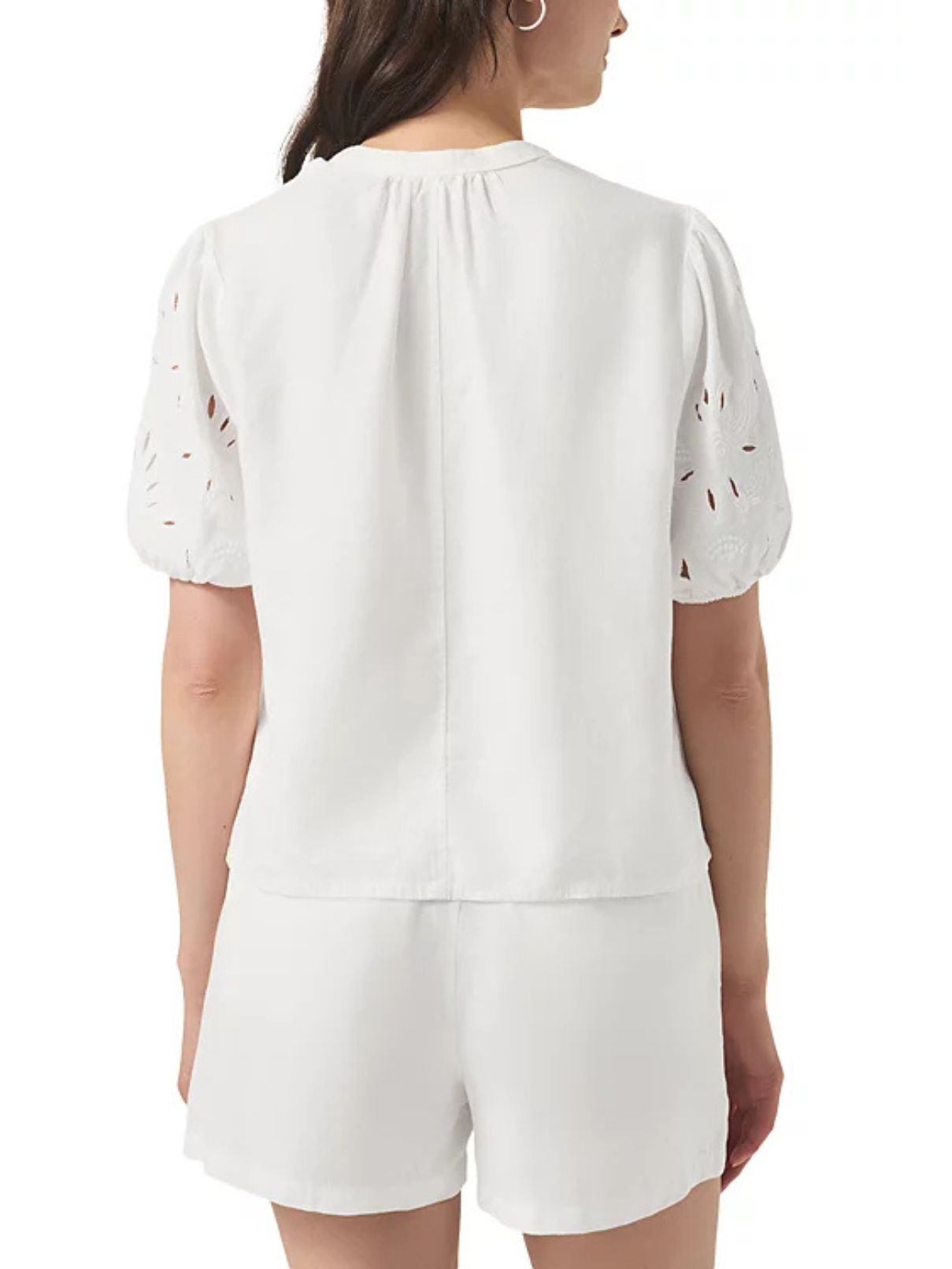 Splendid Cayden Embroidered Blouse in White