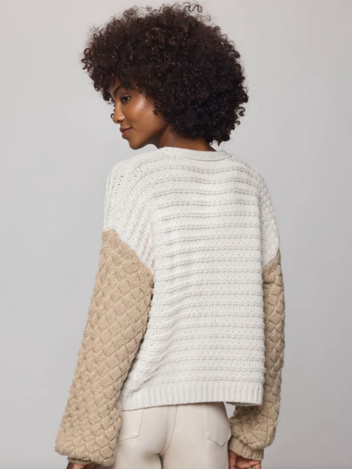 Splendid Maria Bobble Cardigan in Pale Oak/Lt Cedar