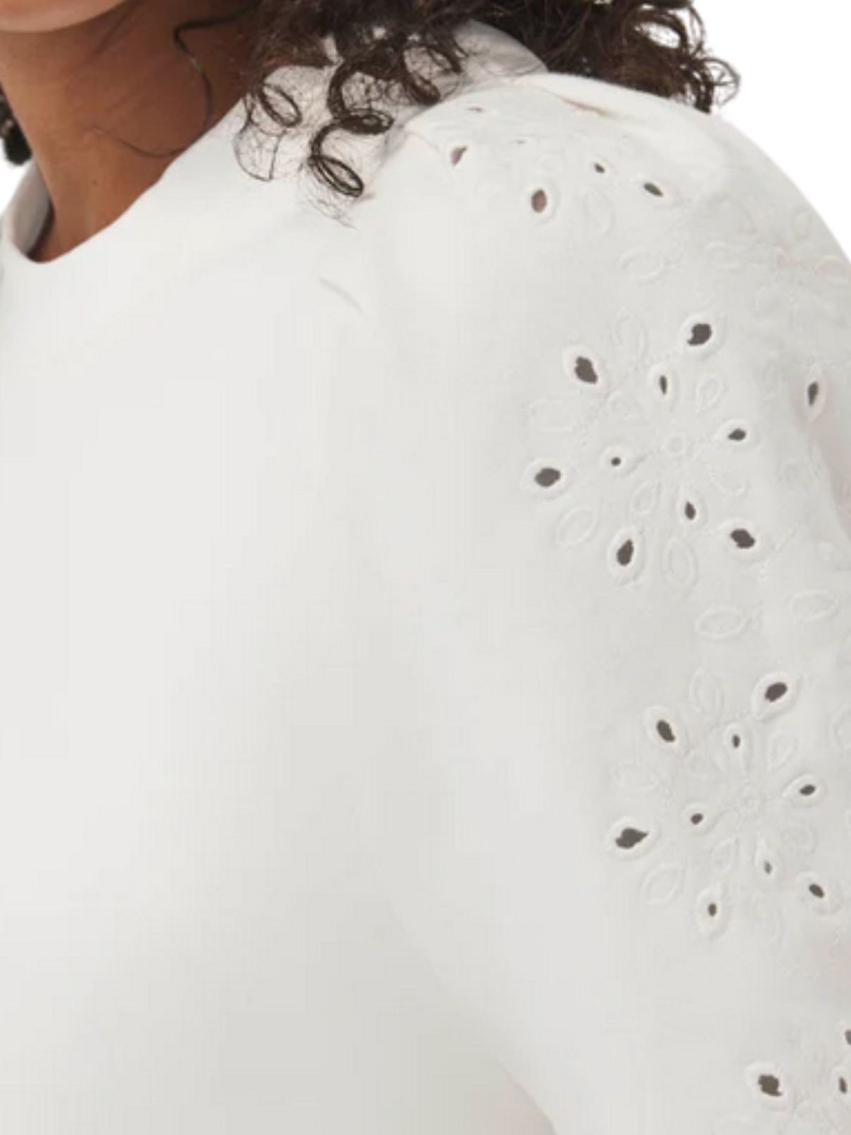 Splendid Rory Embroidered Sweatshirt in White