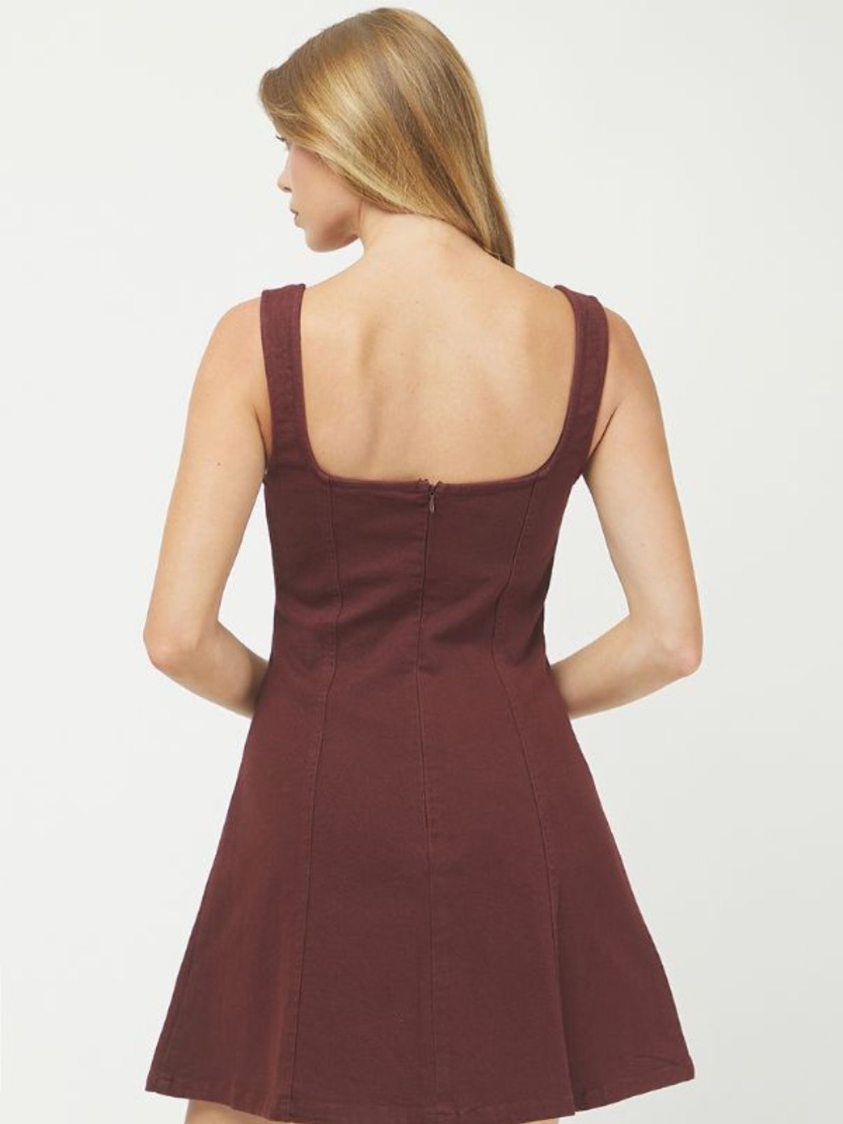 Square Neck Mini in Wine
