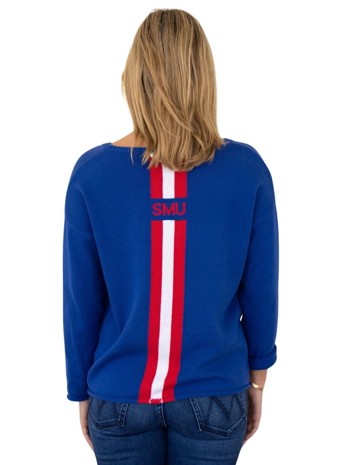 'Stangs Stripe Sweater in Red on Royal