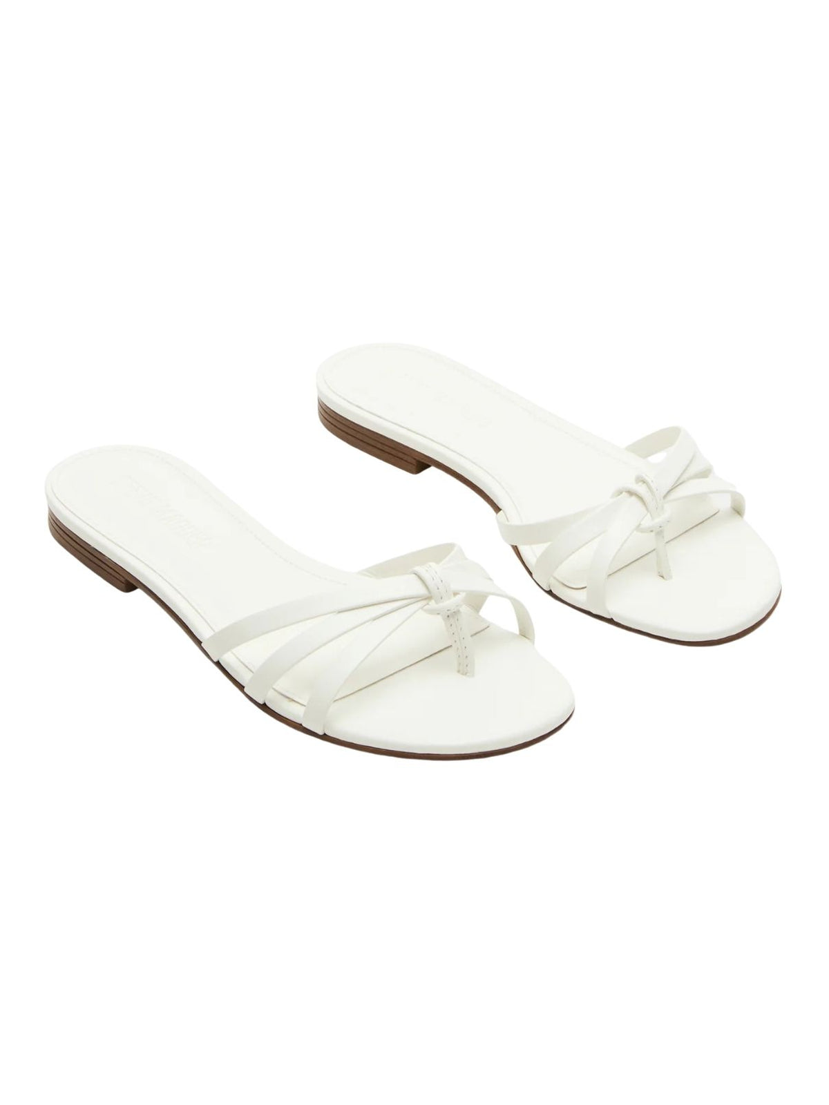 Steve Madden Calissi Leather Slide Sandals in White