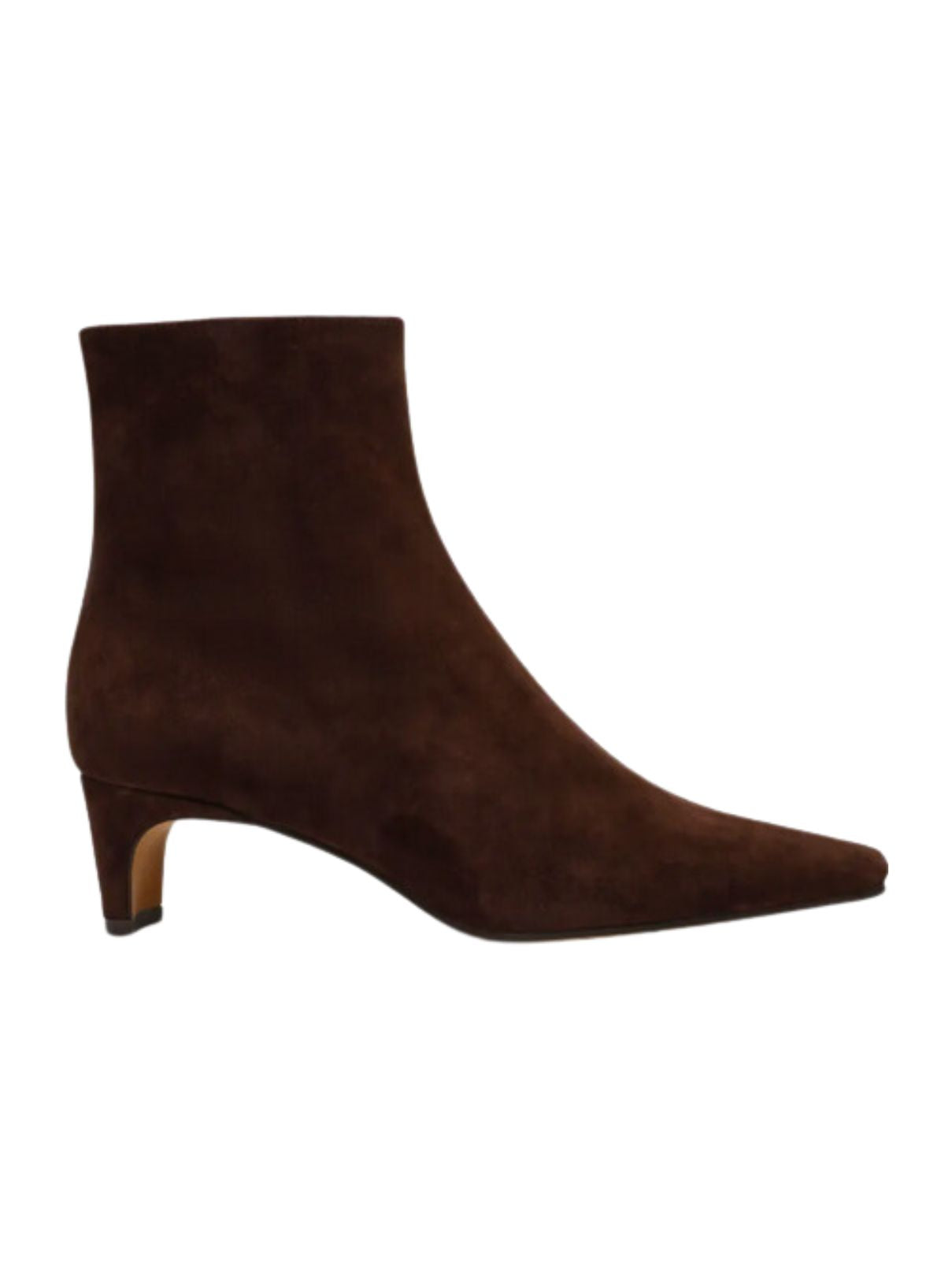 Steve Madden Delvie Kitten Heel Boot in Brown Suede
