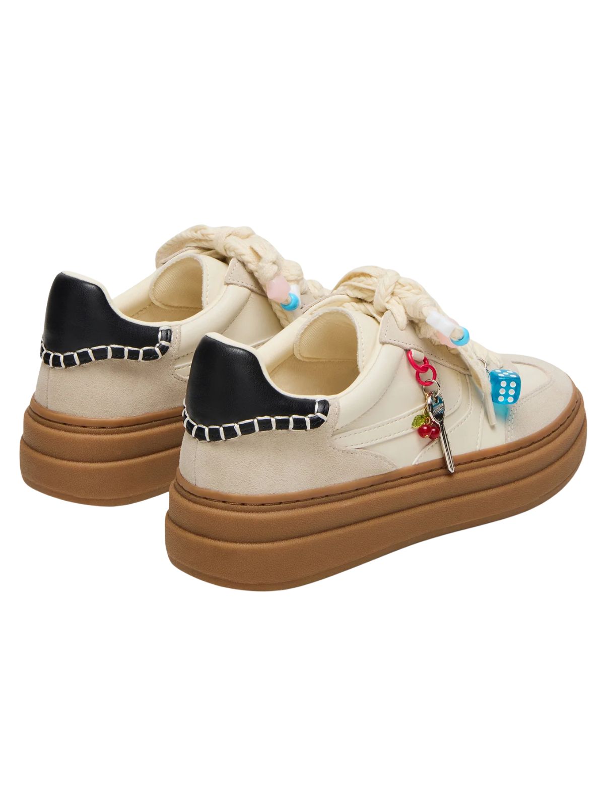Steve Madden Dodge-Charm Sneaker in Bone Multi