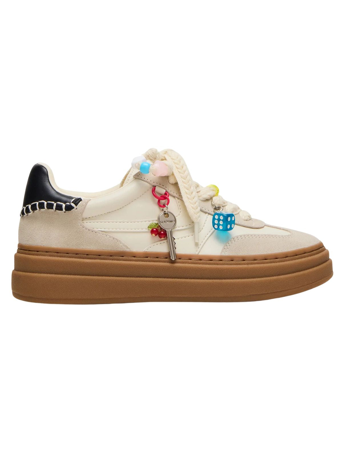 Steve Madden Dodge-Charm Sneaker in Bone Multi