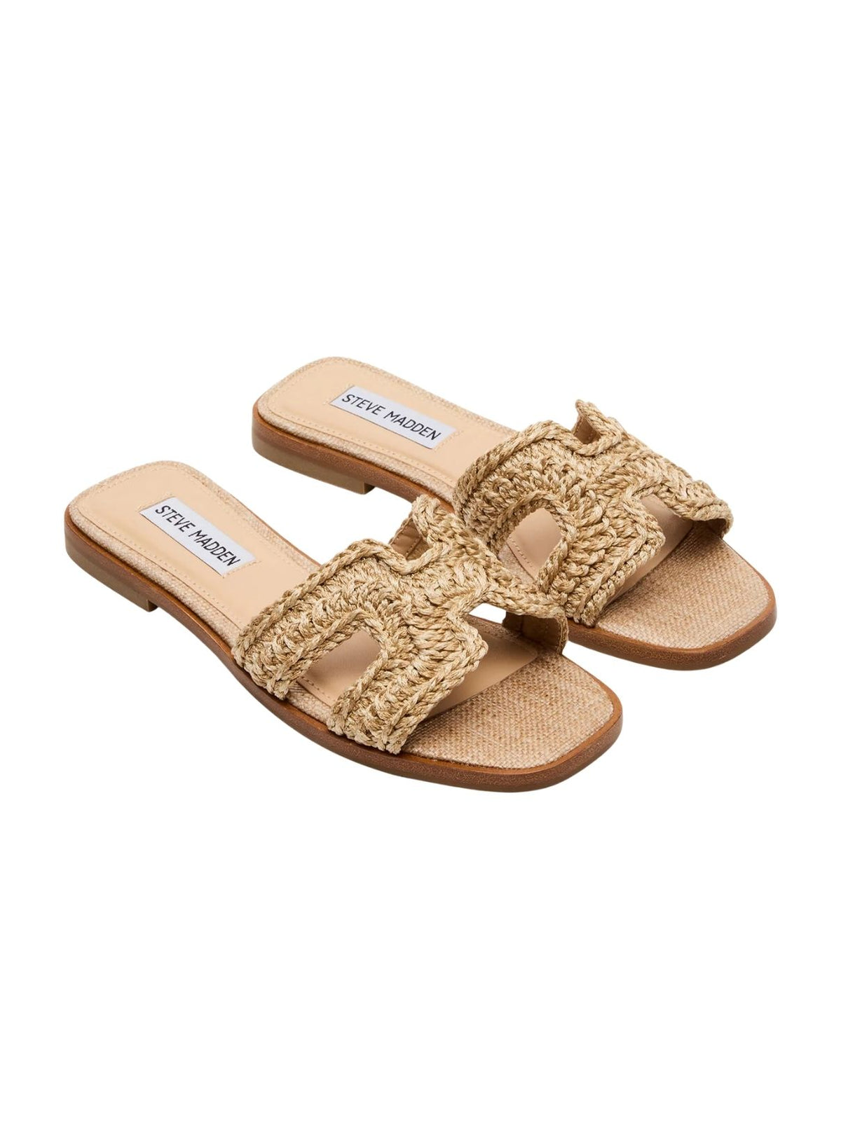 Steve Madden Hadyn Raffia Slide Sandals in Raffia