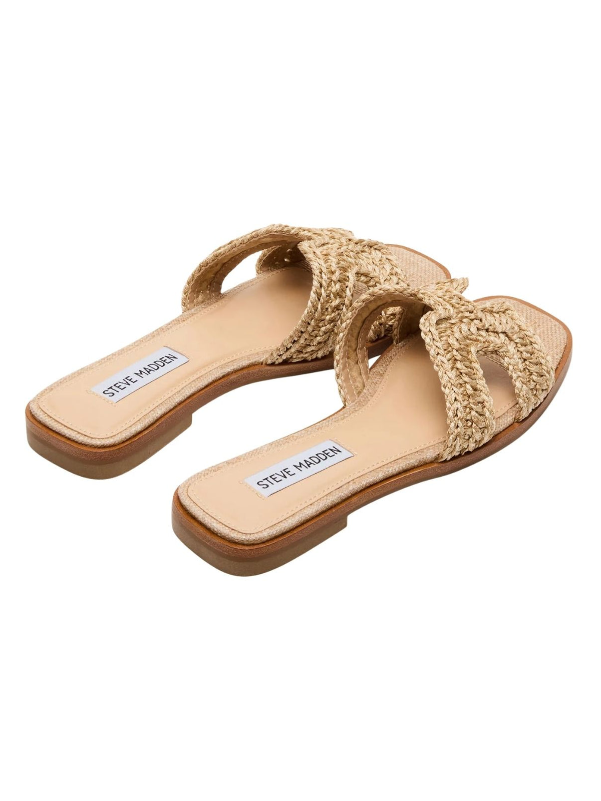 Steve Madden Hadyn Raffia Slide Sandals in Raffia