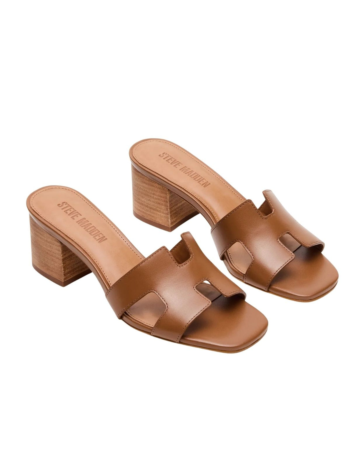 Steve Madden Hana Leather Sandals in Cognac