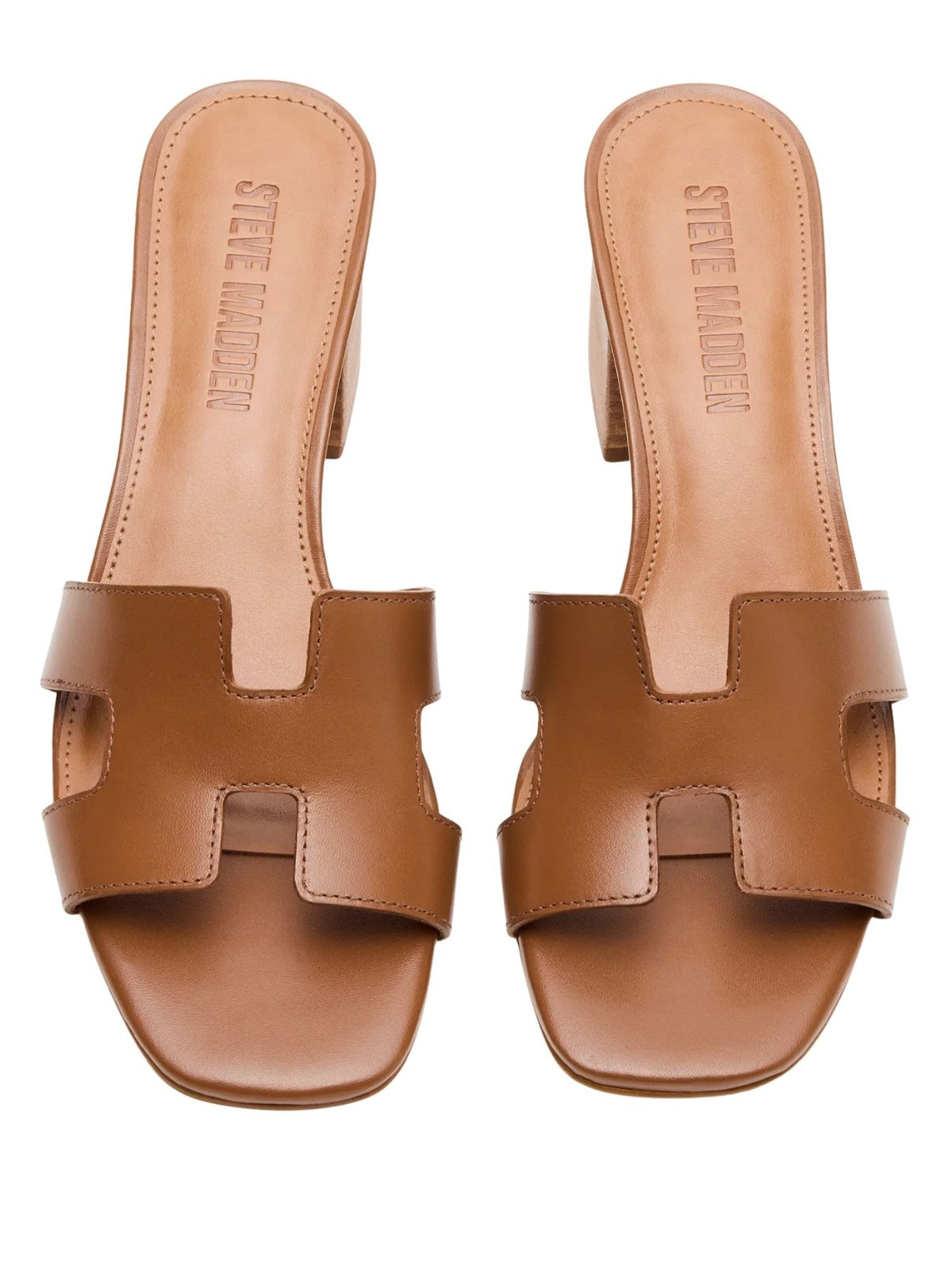 Steve Madden Hana Leather Sandals in Cognac