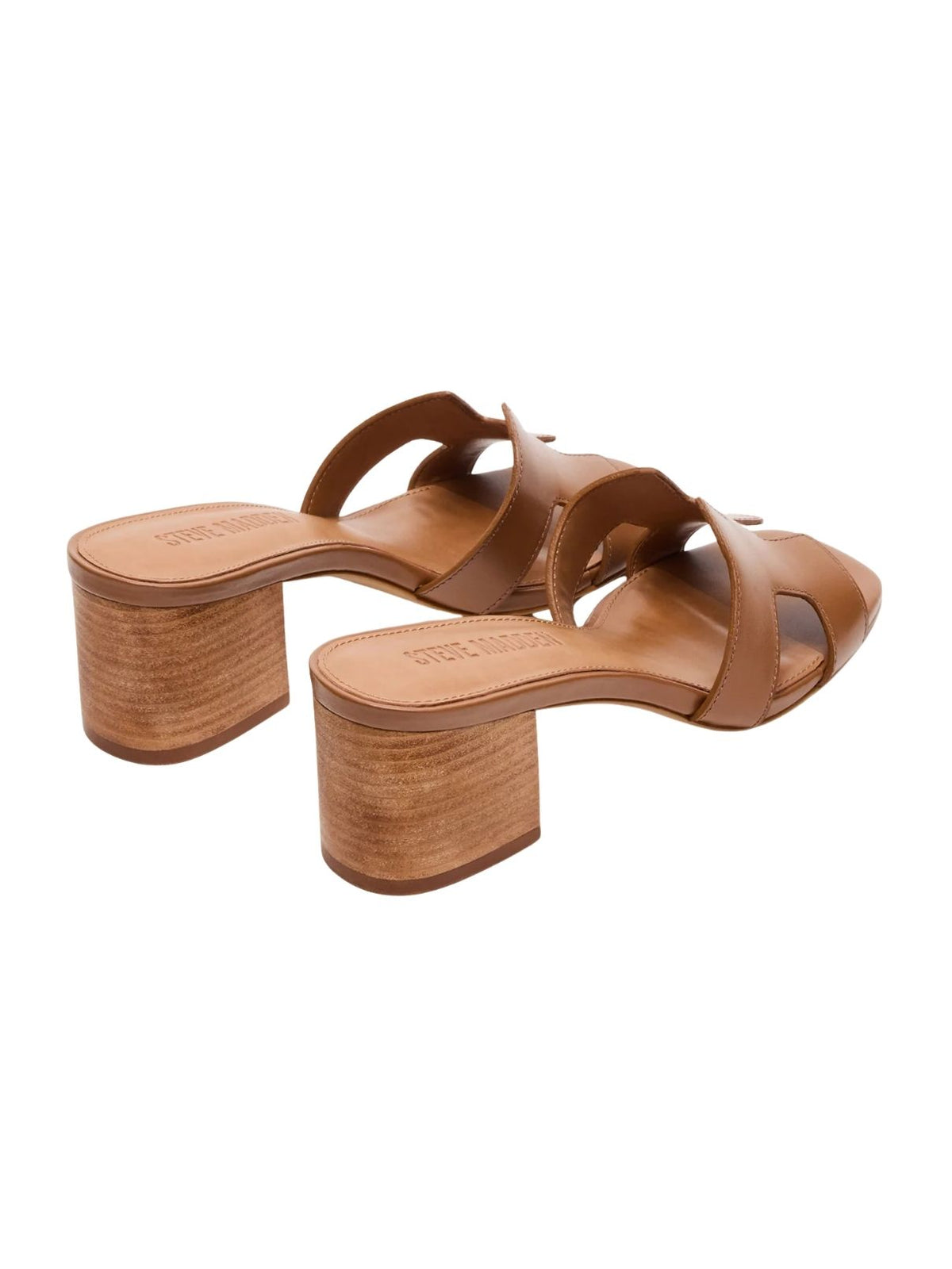 Steve Madden Hana Leather Sandals in Cognac