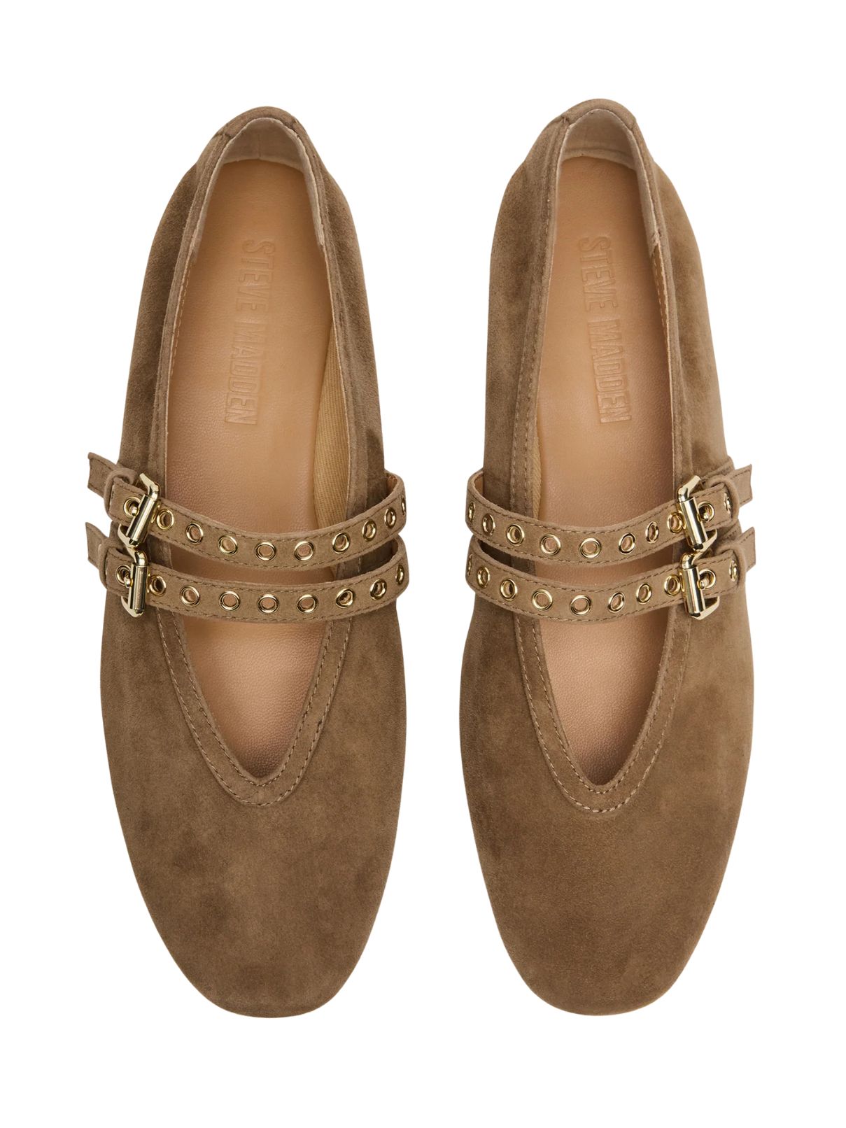 Steve Madden Lydia Flat Taupe Suede