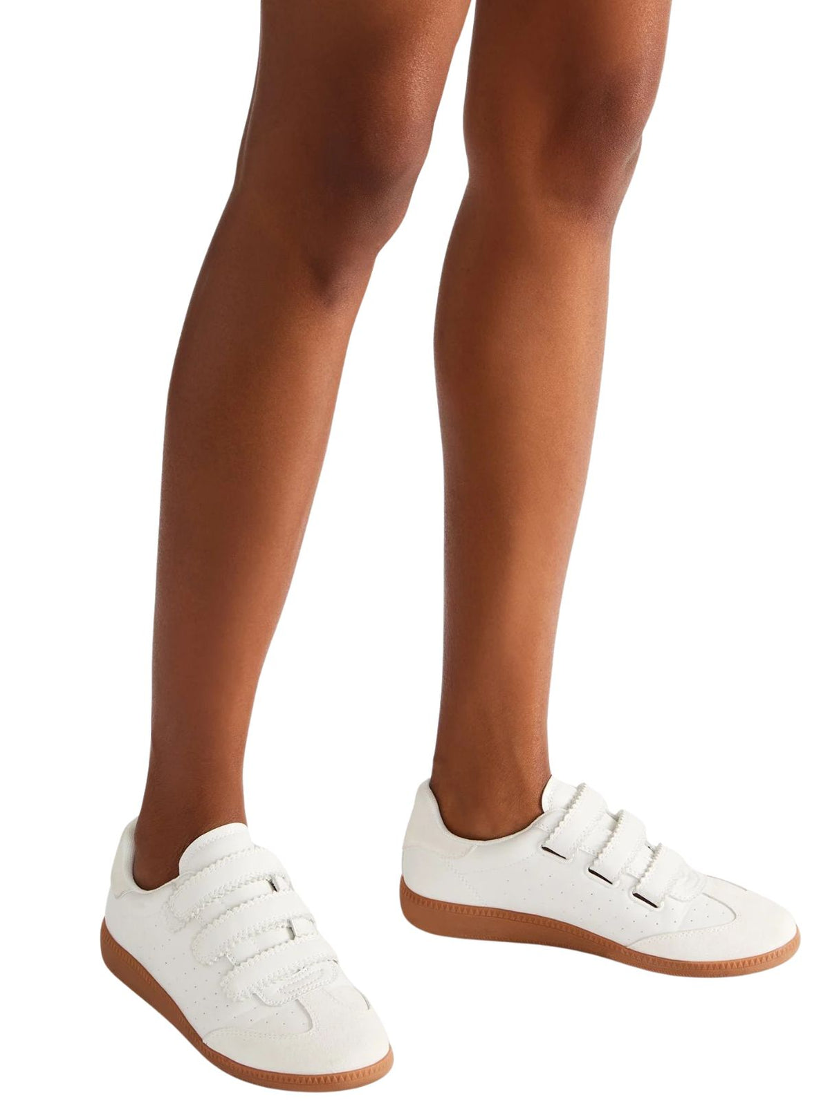 Steve Madden Momentum Velcro Sneakers in White