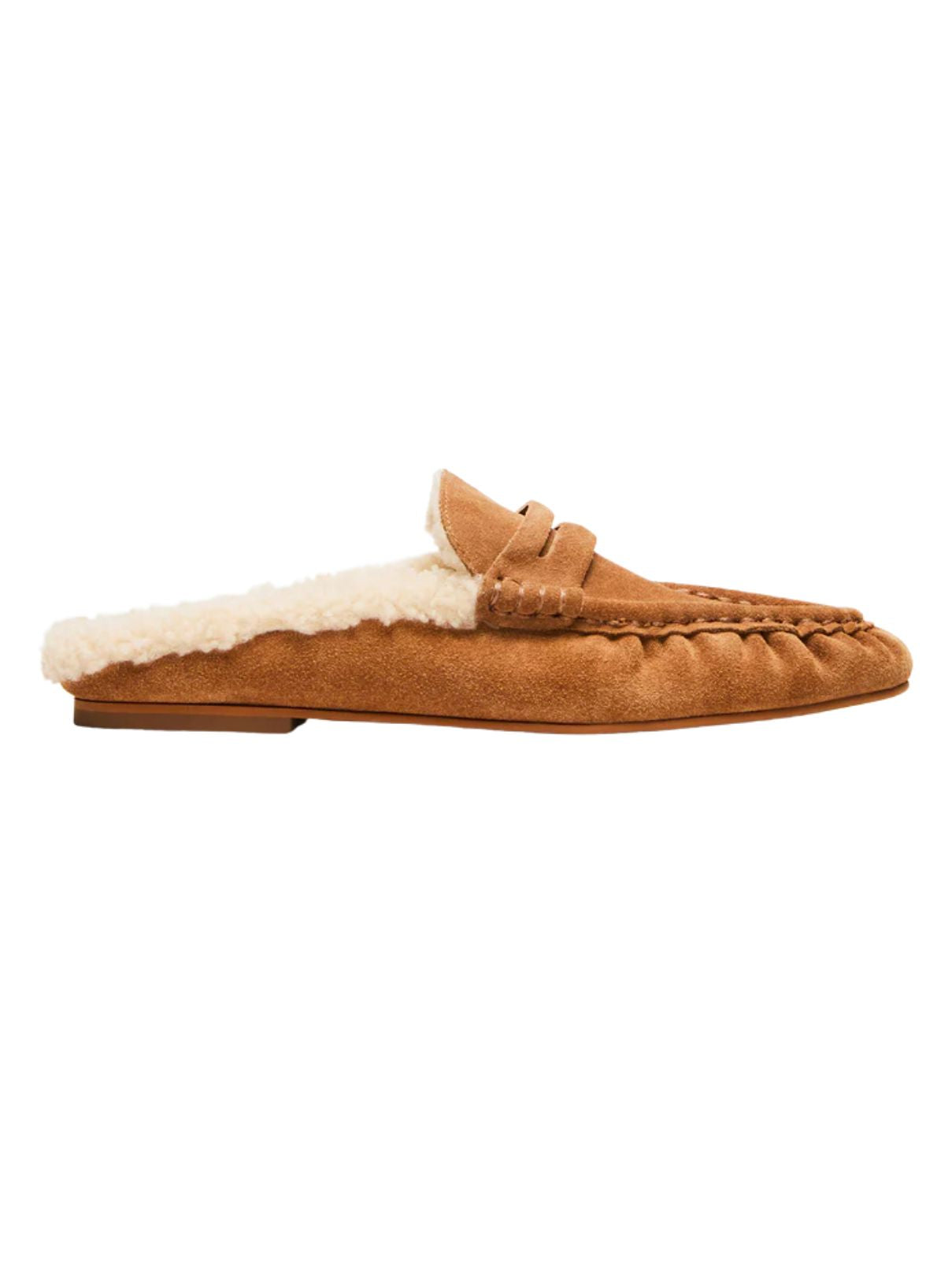 Steve Madden Rafe-F Mule Slipper in Tan Suede
