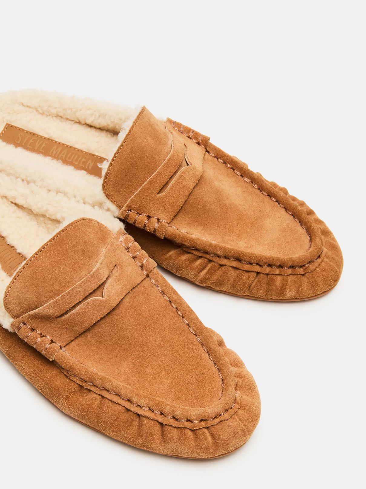 Steve Madden Rafe-F Mule Slipper in Tan Suede