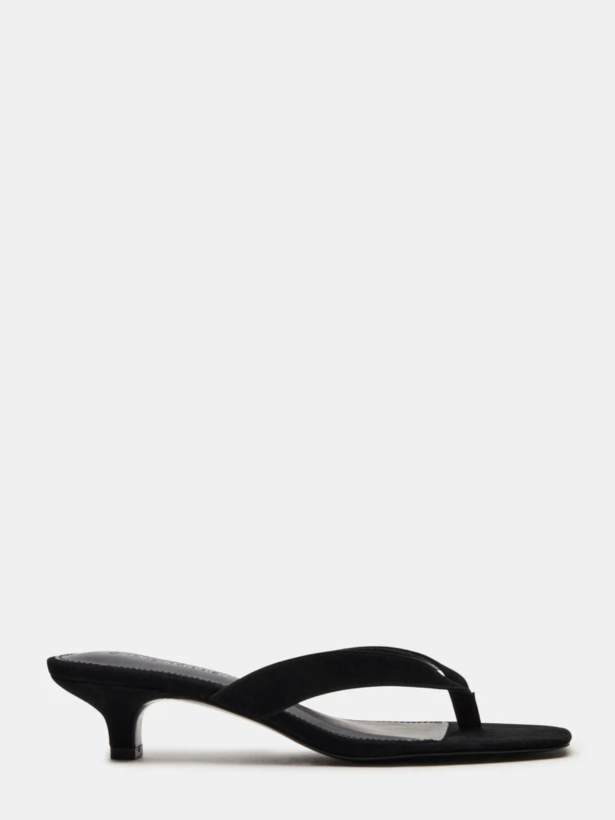 Steve Madden Tracie Kitten Heel Sandal in Black Suede