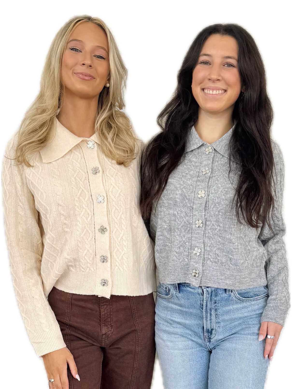 THML Cardi Sweater in Cream