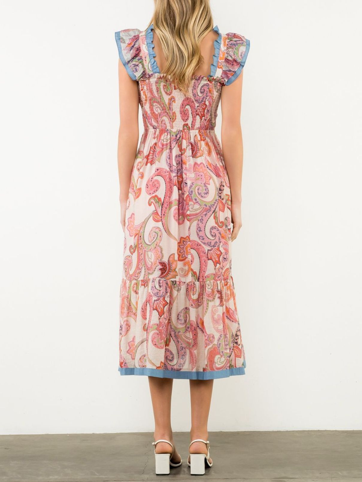 THML Flutter Slv Dress in Pink