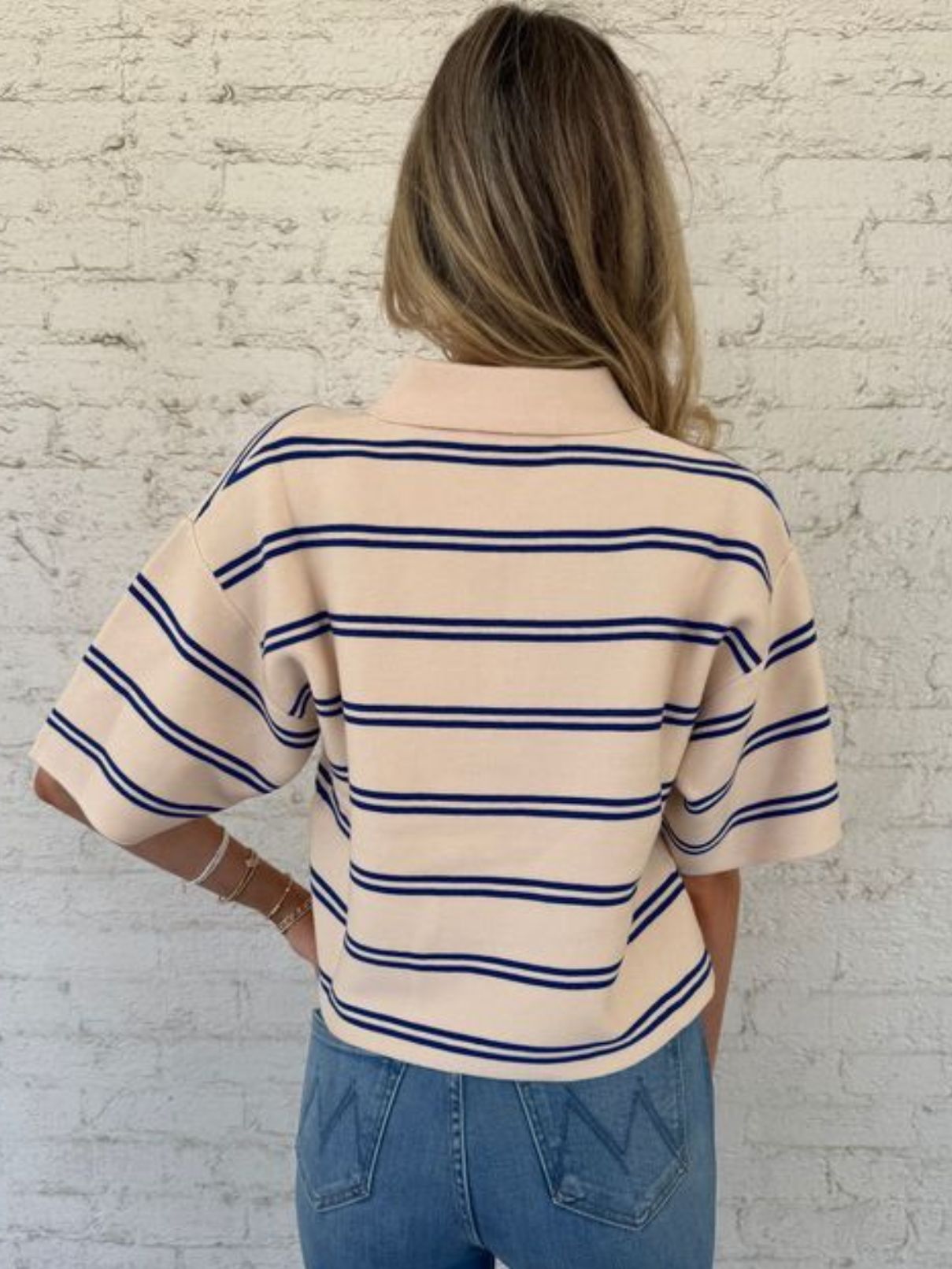 THML Stripe S/S Knit Top