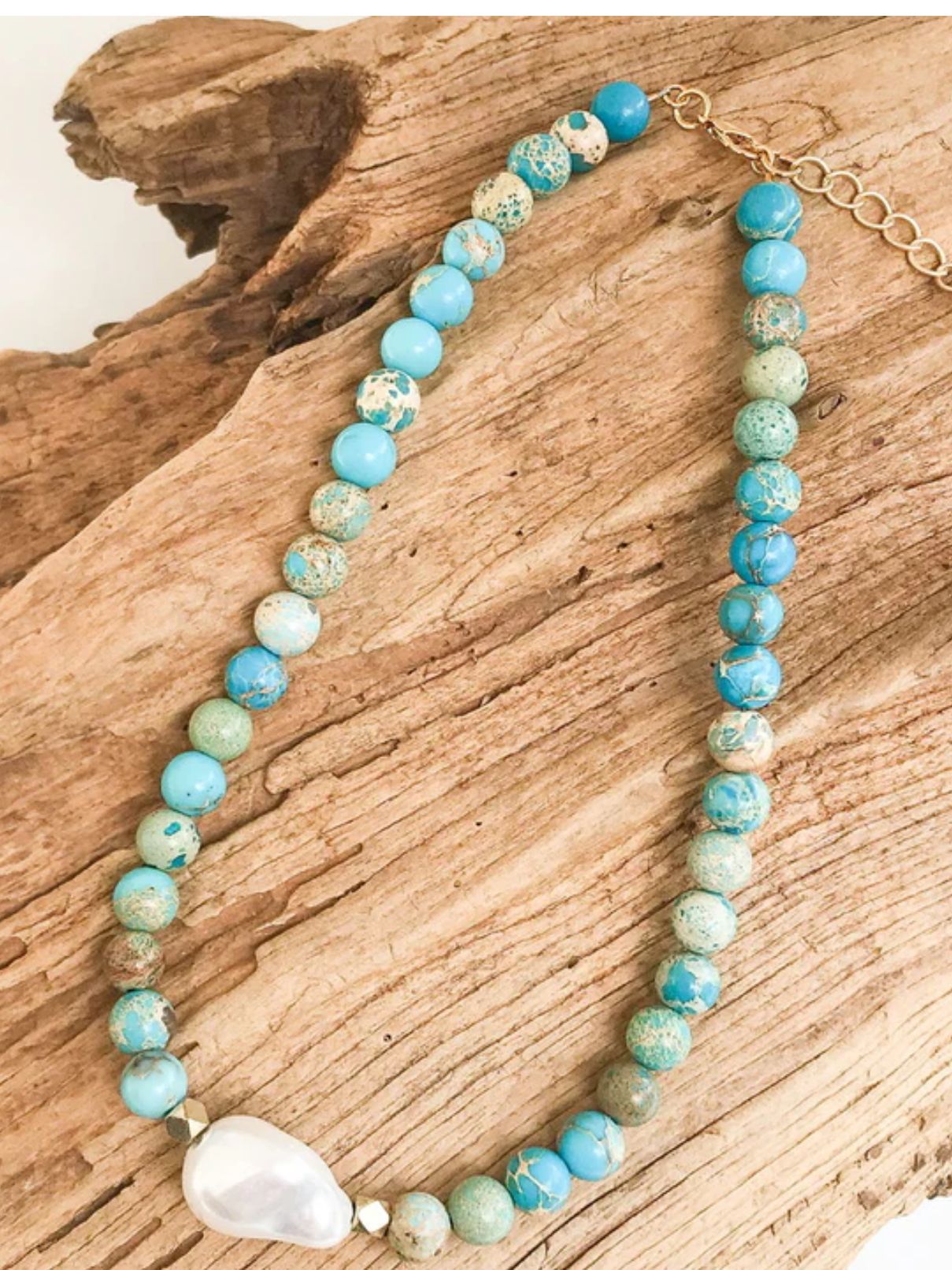 The Kamryn Necklace in Turquoise Sea