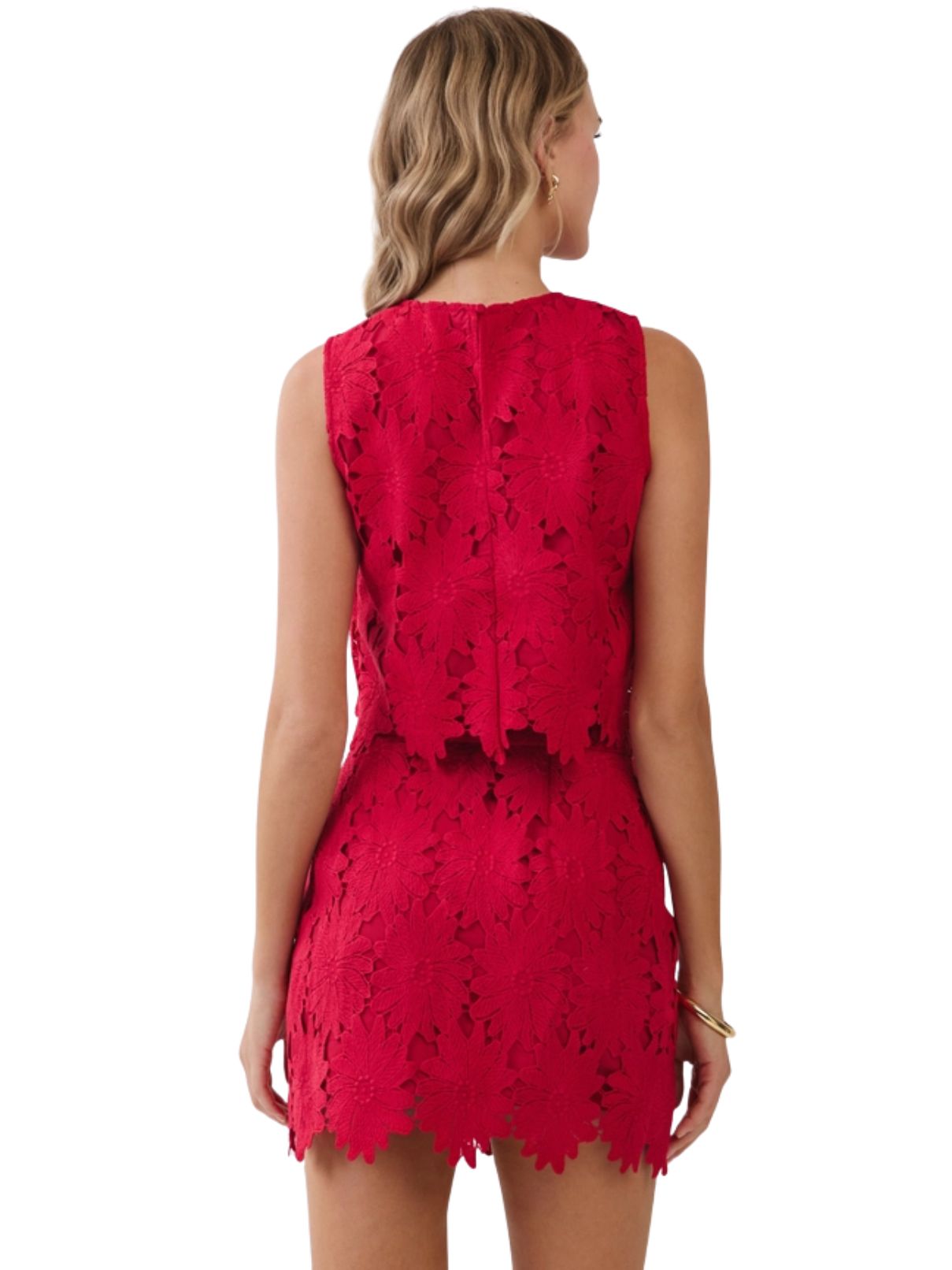 The Scarlett Floral Lace Set – Crimson